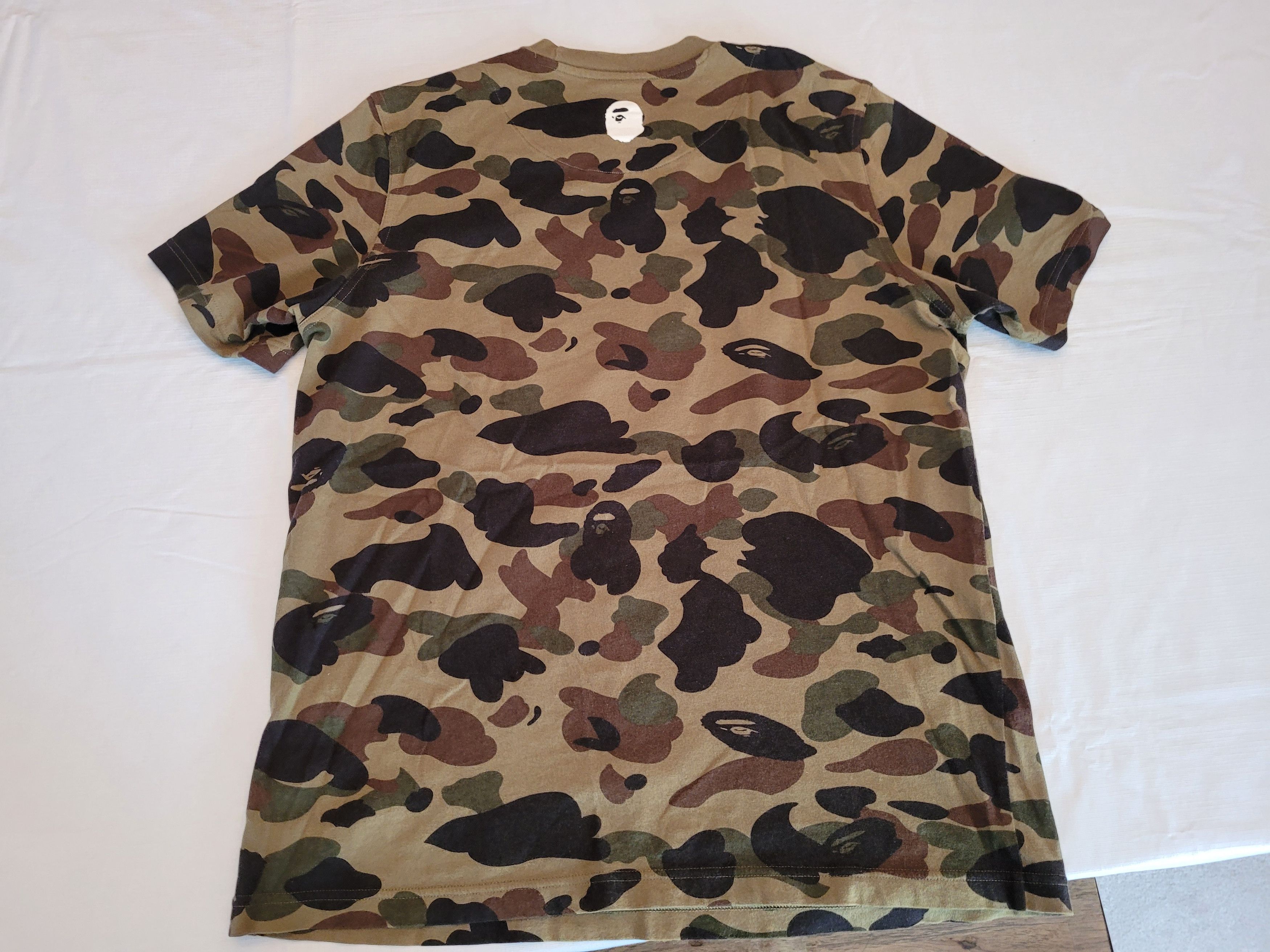 Adidas × Bape BAPE x adidas adicolor Tee Olive Cargo Size US M / EU 48-50 / 2 - 2 Thumbnail