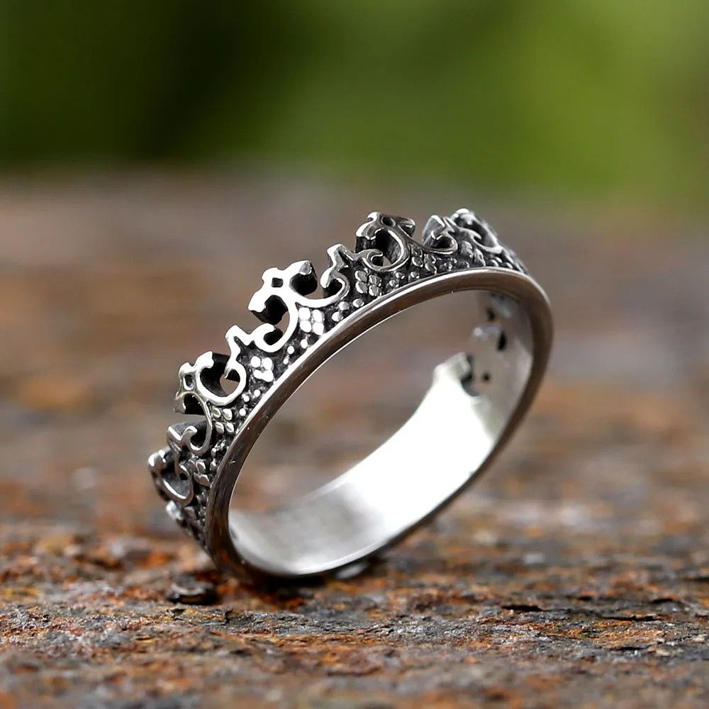 Jewelry Unique Cross Crown Ring Size ONE SIZE - 2 Thumbnail