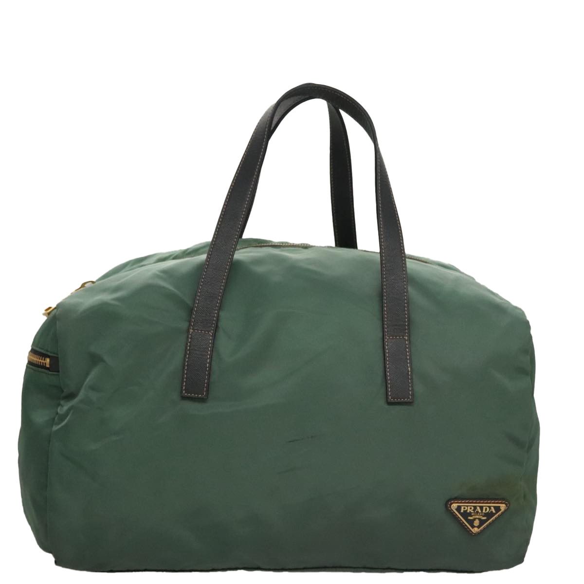 Prada Tessuto Green Synthetic Travel Bag (Pre-Owned) Size ONE SIZE - 1 Thumbnail