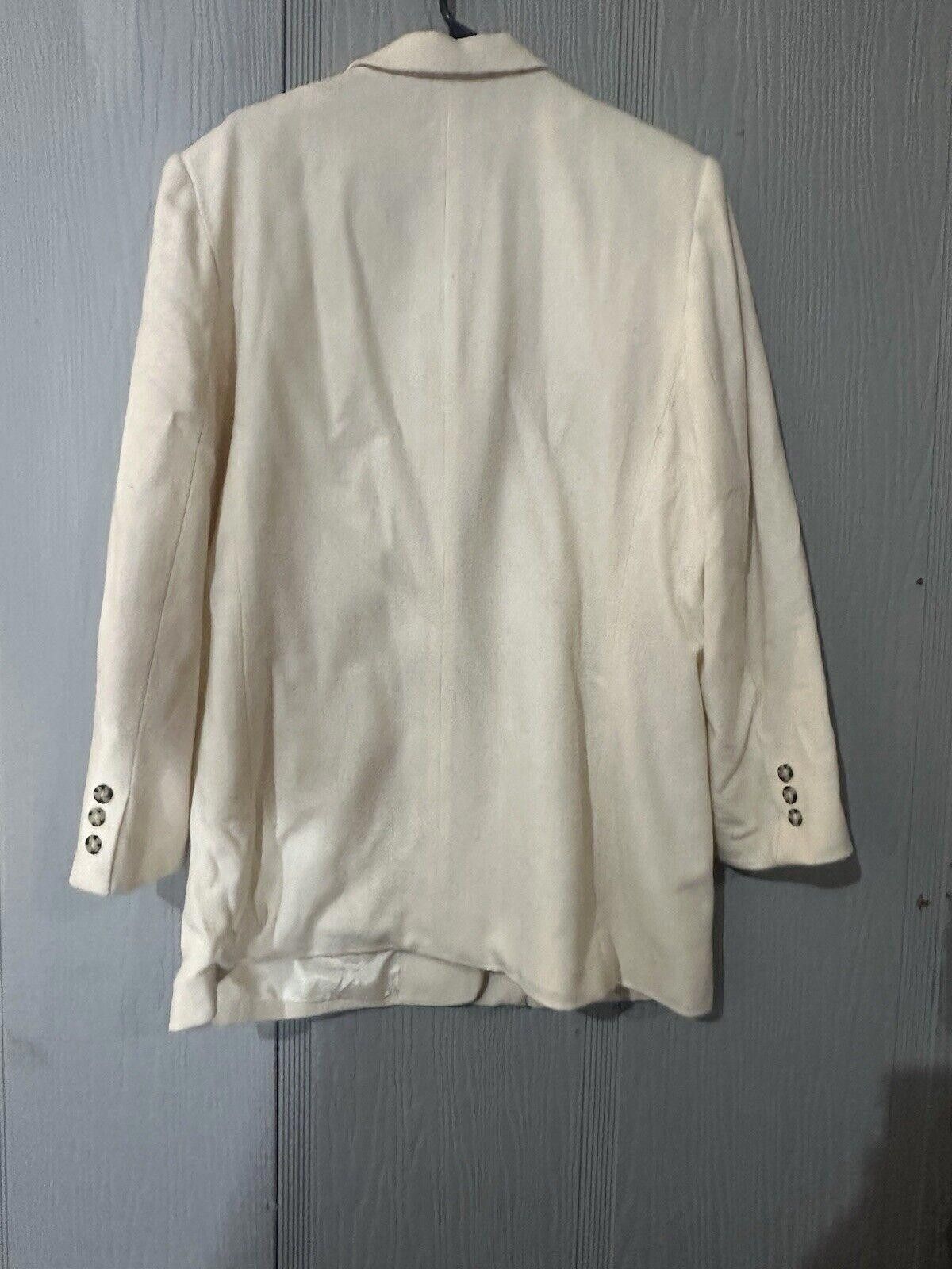 Designer Women's Vintage Cream Blazer Size 18 See Description Size XXL / US 16-18 / IT 52-54 - 7 Thumbnail