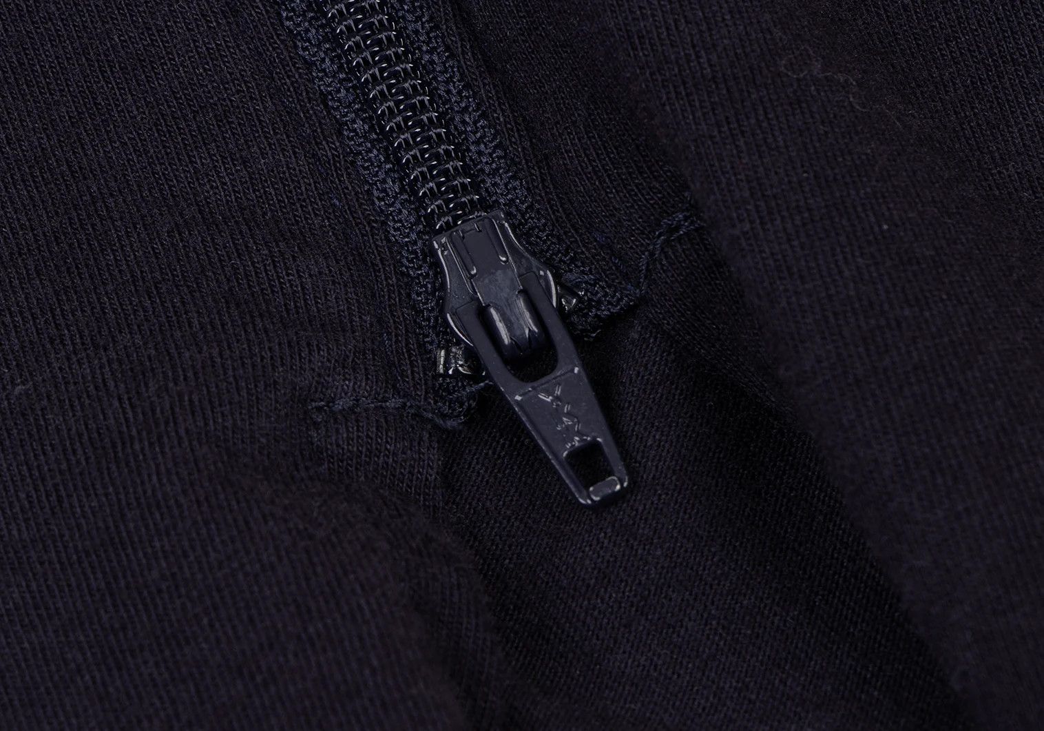Yohji Yamamoto Cotton Front Zip Asymmetrical Cut Top in Navy Blue Size US L / EU 52-54 / 3 - 11 Thumbnail