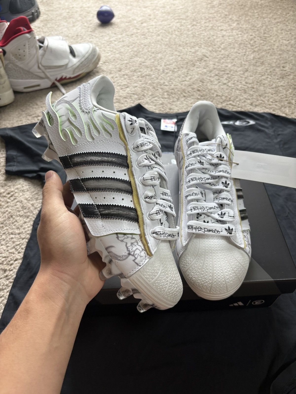 HELLSTAR Hellstar x adidas superstar cleats Size US 9 / EU 42 - 1 Thumbnail