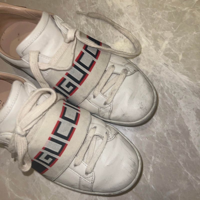 Gucci Gucci ACE Embroidered Lace-Up Sneakers Women's -2508 Size US 5 / IT 35 - 6 Thumbnail