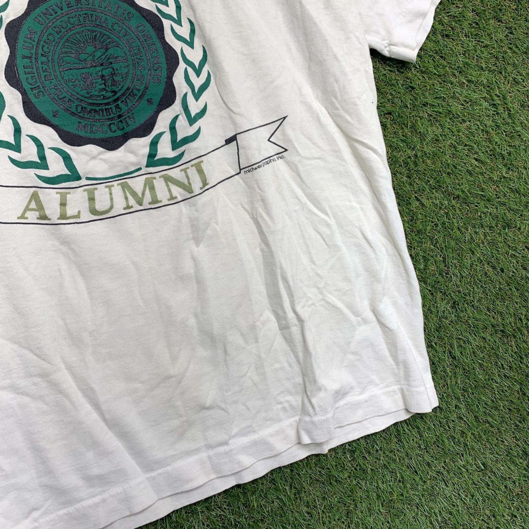 Fruit Of The Loom VINTAGE Ohio Alumni Shirt Mens Large White Fruit Of The Loom Made USA 90s Size US L / EU 52-54 / 3 - 7 Thumbnail