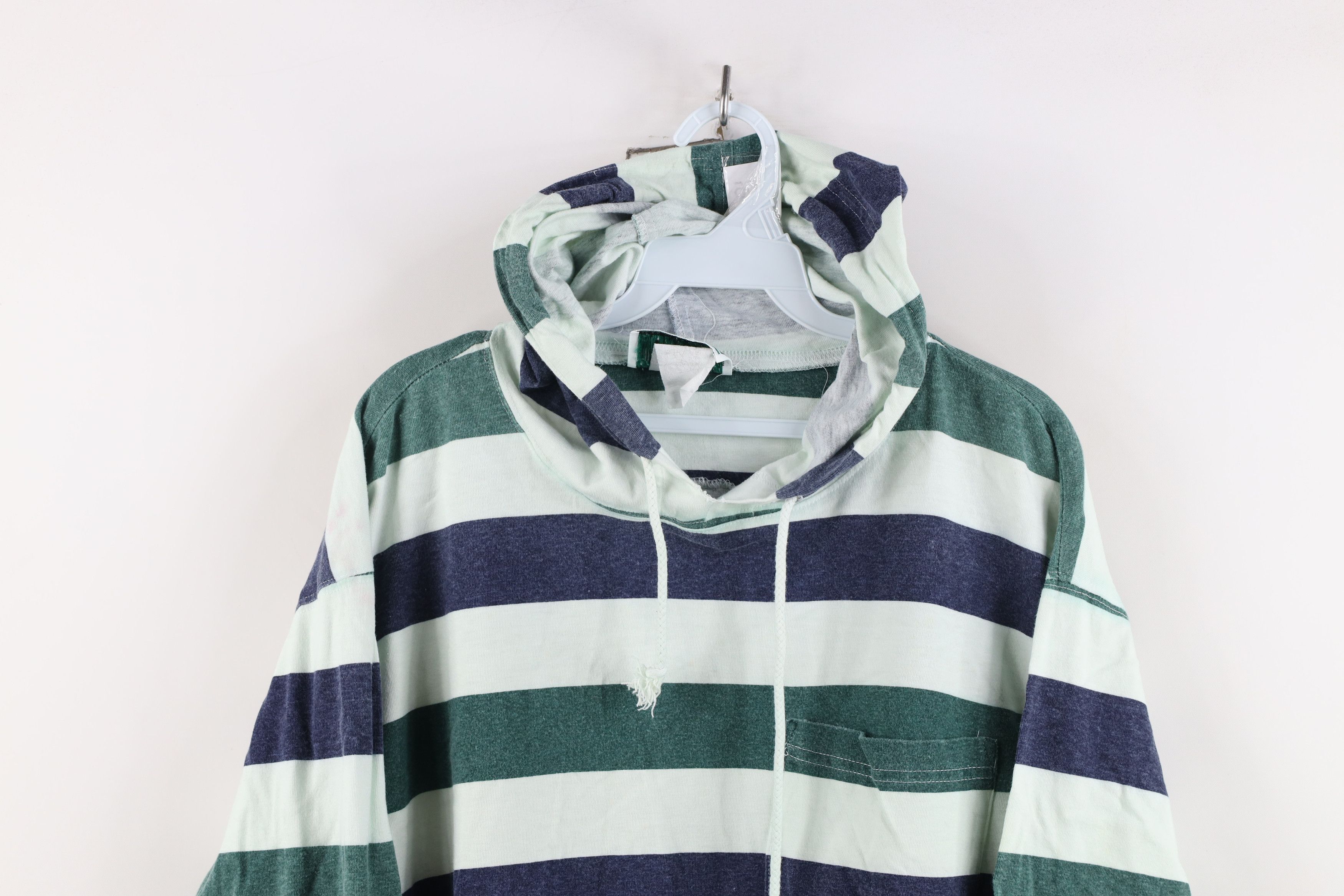 Vintage Vintage 90s Streetwear Cropped Baggy Fit Hoodie T-Shirt USA Size L / US 10 / IT 46 - 2 Thumbnail