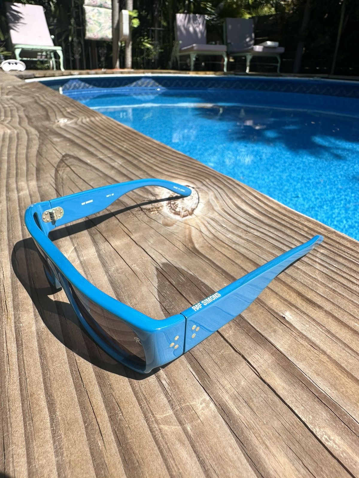 Raf Simons Raf Simons Blue Sunglasses Size ONE SIZE - 4 Thumbnail