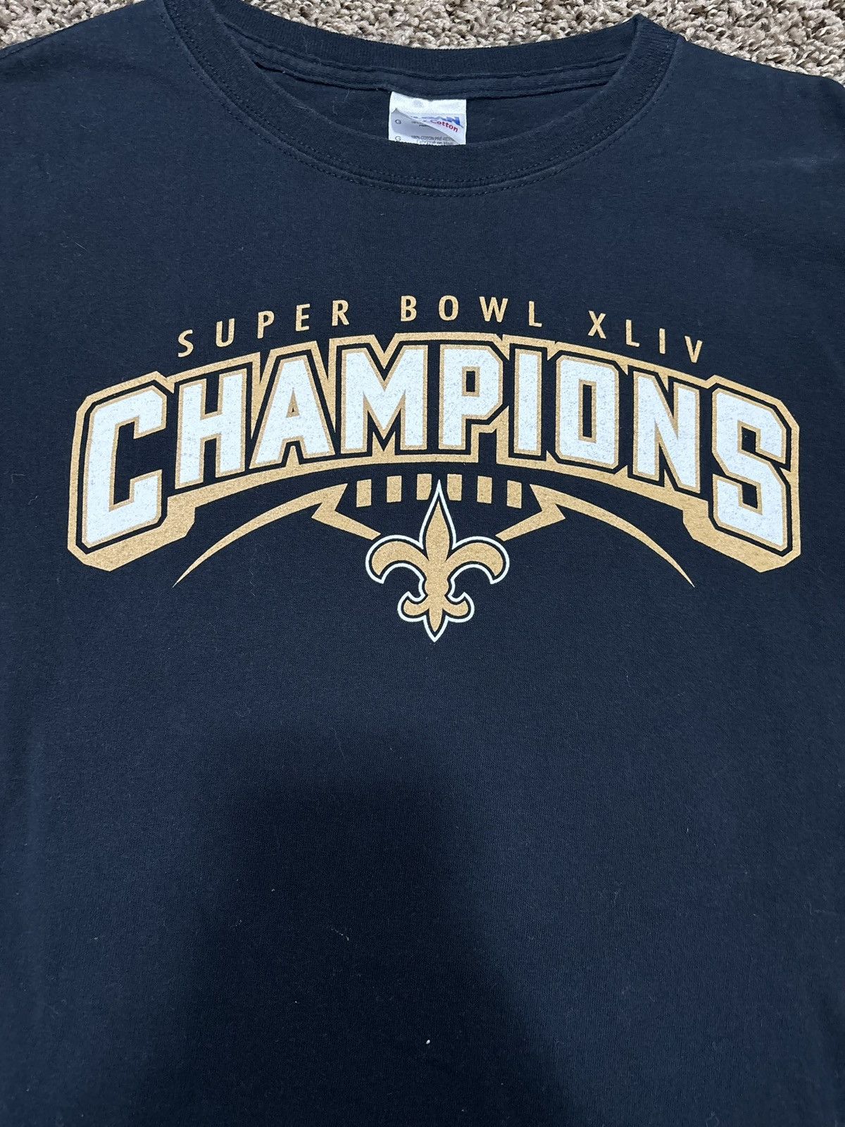 Gildan Gildan New Orlean Saints Super Bowl XLIV Champions Tee Size US L / EU 52-54 / 3 - 3 Thumbnail