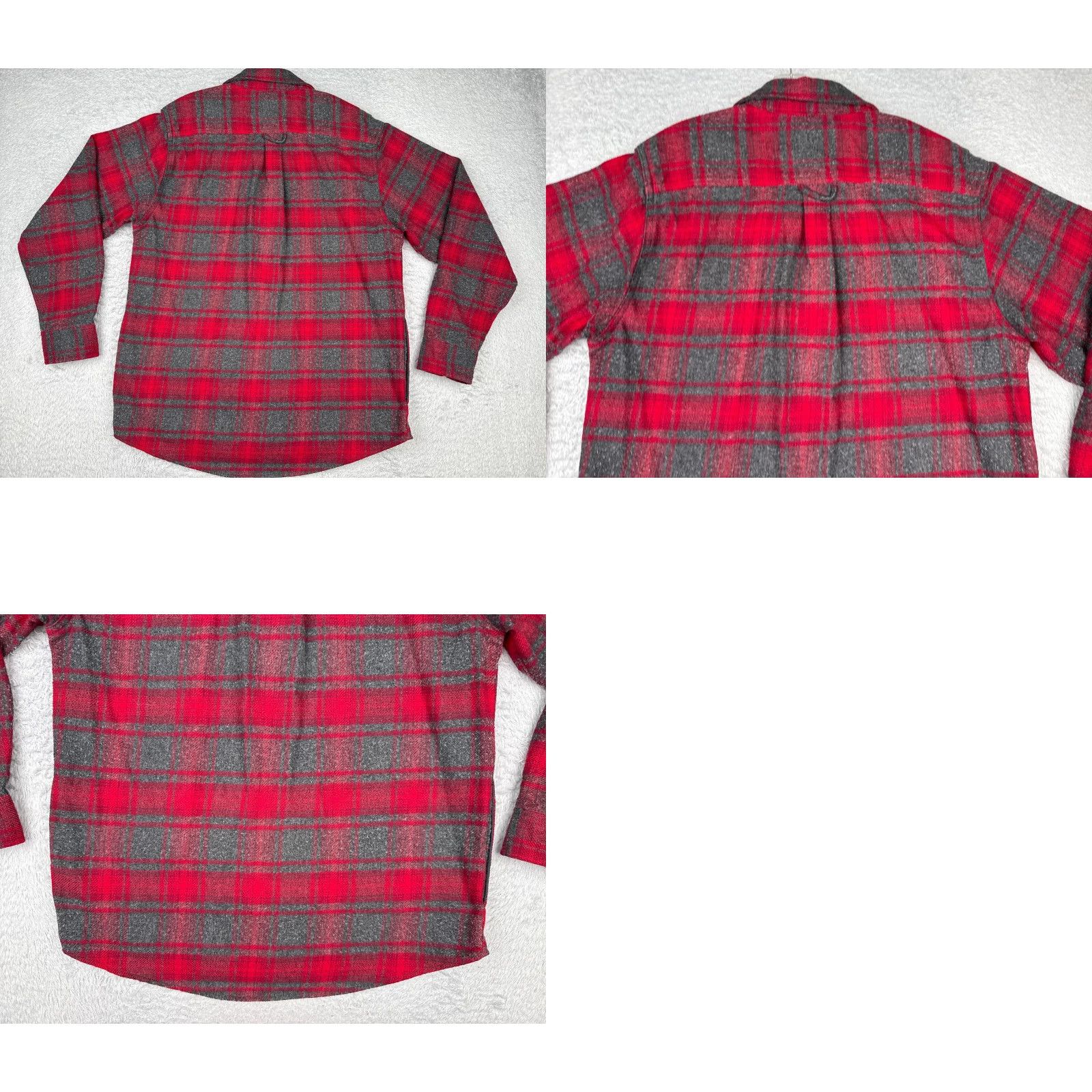 Orvis VINTAGE ORVIS Shirt Men Large Red Gray Plaid Flannel Button Up Cotton Pocket Camp READ Size US L / EU 52-54 / 3 - 9 Thumbnail