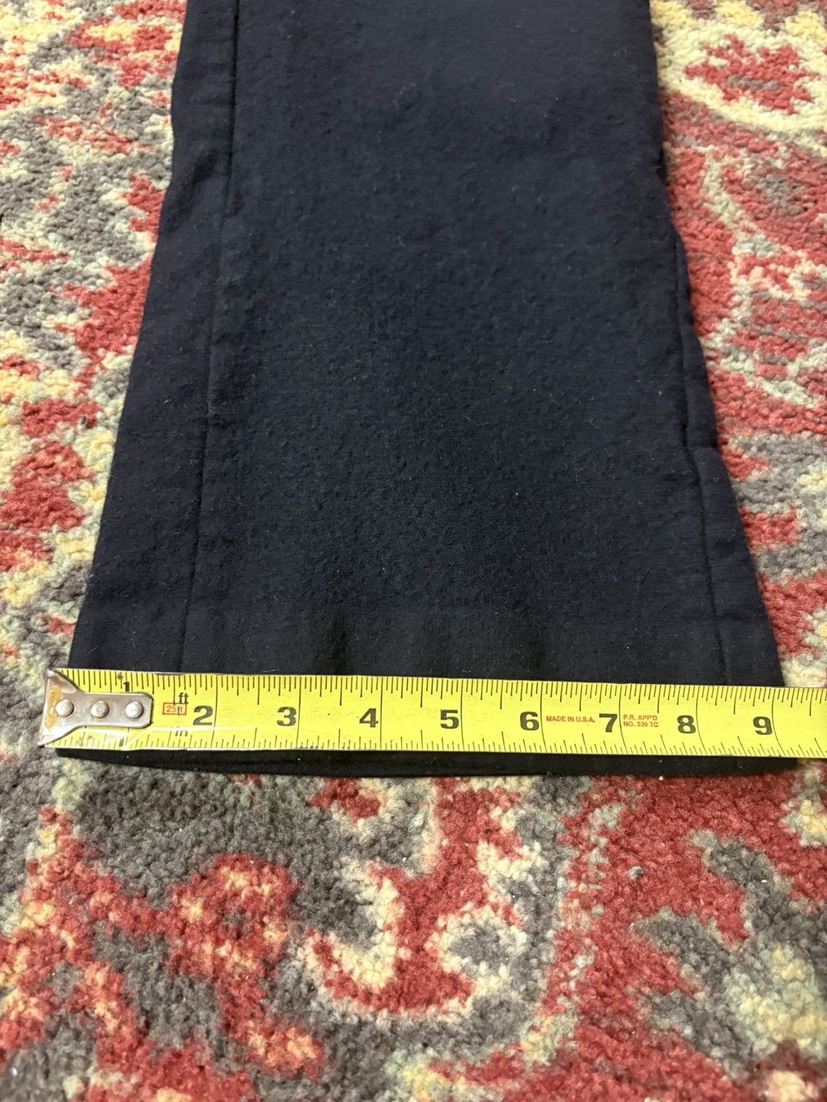 Auralee Auralee Black Light Melton Wide-leg Slacks Size US 28 / EU 44 - 9 Thumbnail