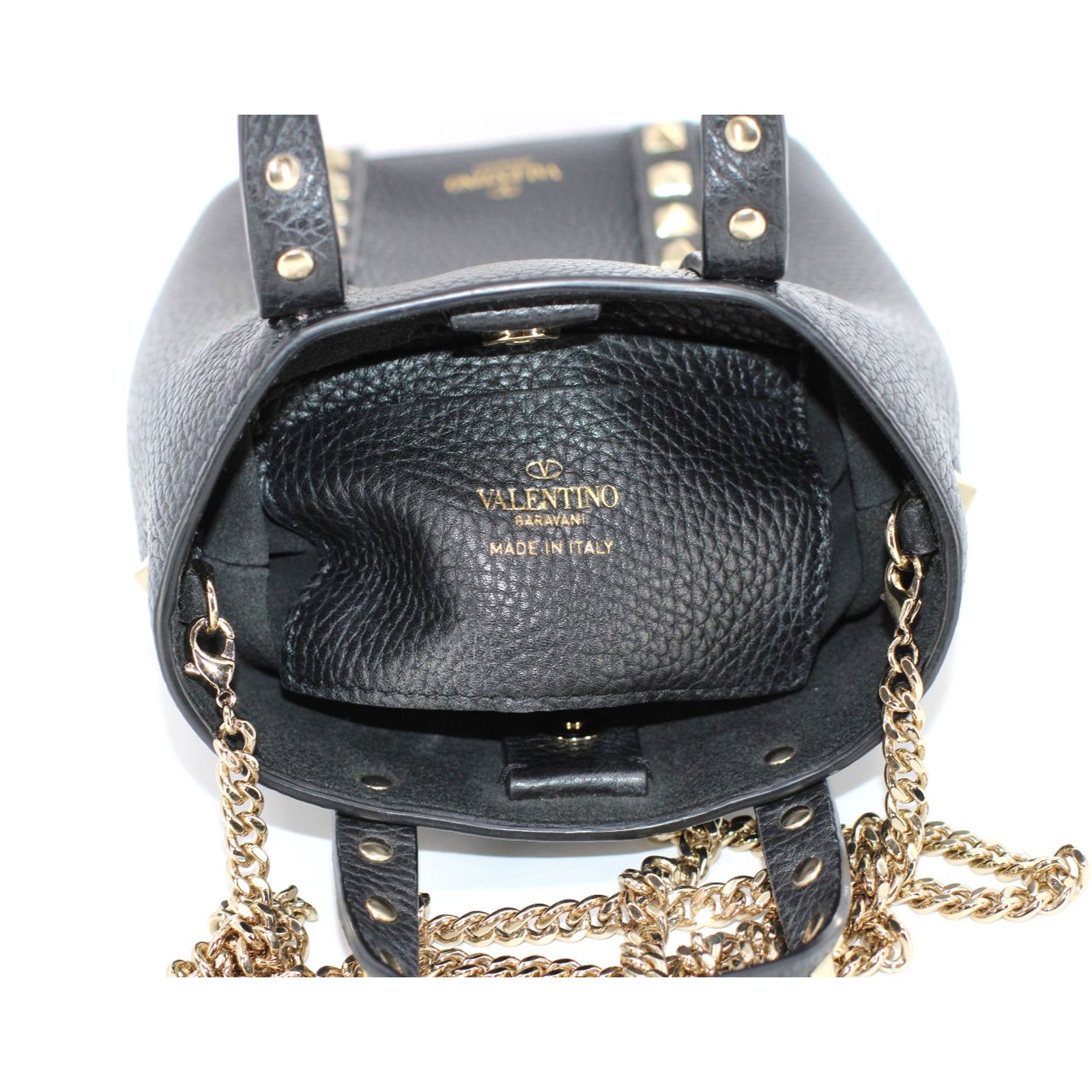 Valentino VALENTINO Rockstud Grained Leather Chain Crossbody Tote Bag Size ONE SIZE - 5 Thumbnail