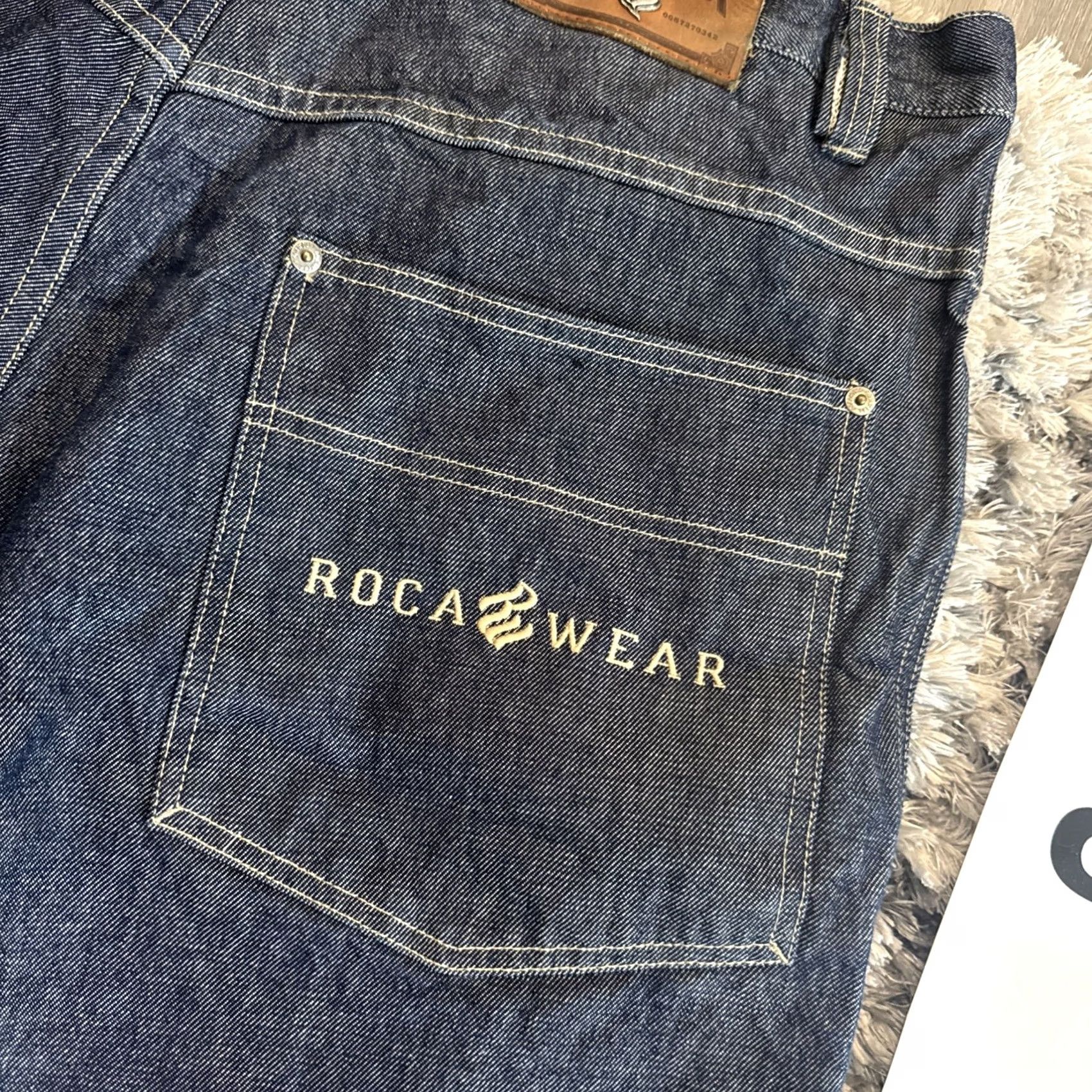 Rocawear VINTAGE Rocawear Denim Jorts 90s Baggy Jeans Shorts Size 42 Men Blue HTF RARE Size US 42 / EU 58 - 2 Thumbnail