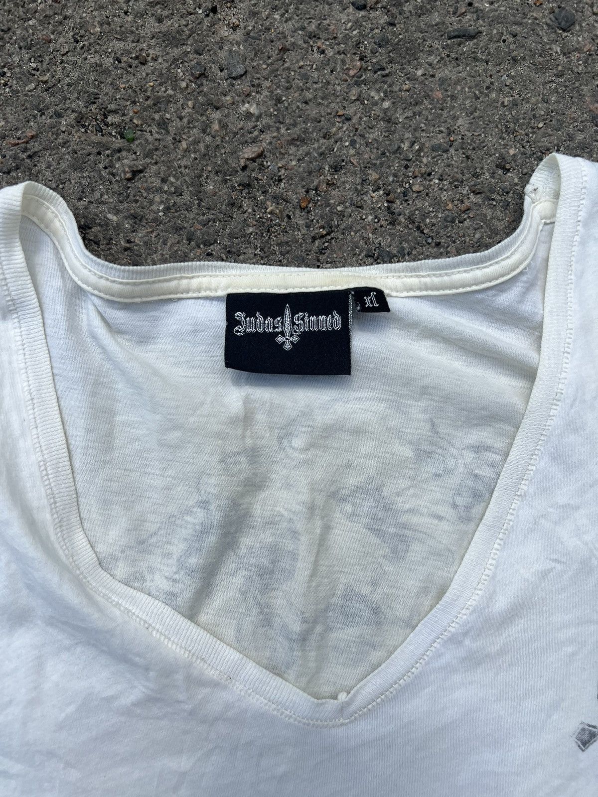 Vintage Vintage Y2K Judas Sinned Affliction Style Overprint T Shirt Size US XL / EU 56 / 4 - 5 Thumbnail