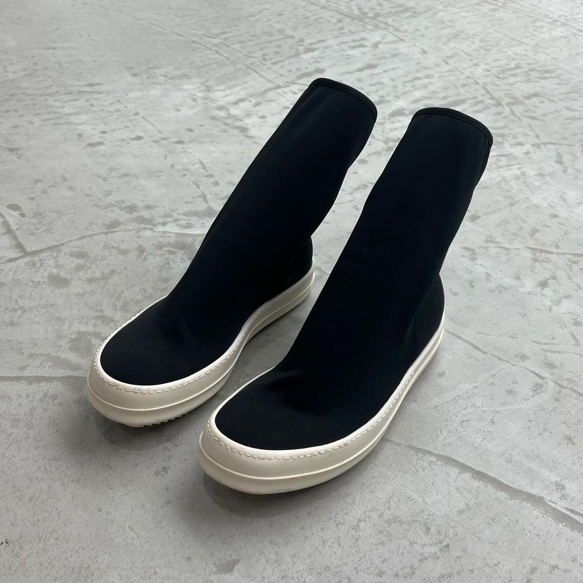 image of Rick Owens Drkshdw Scuba Sock Boots in Black, Men's (Size 10)