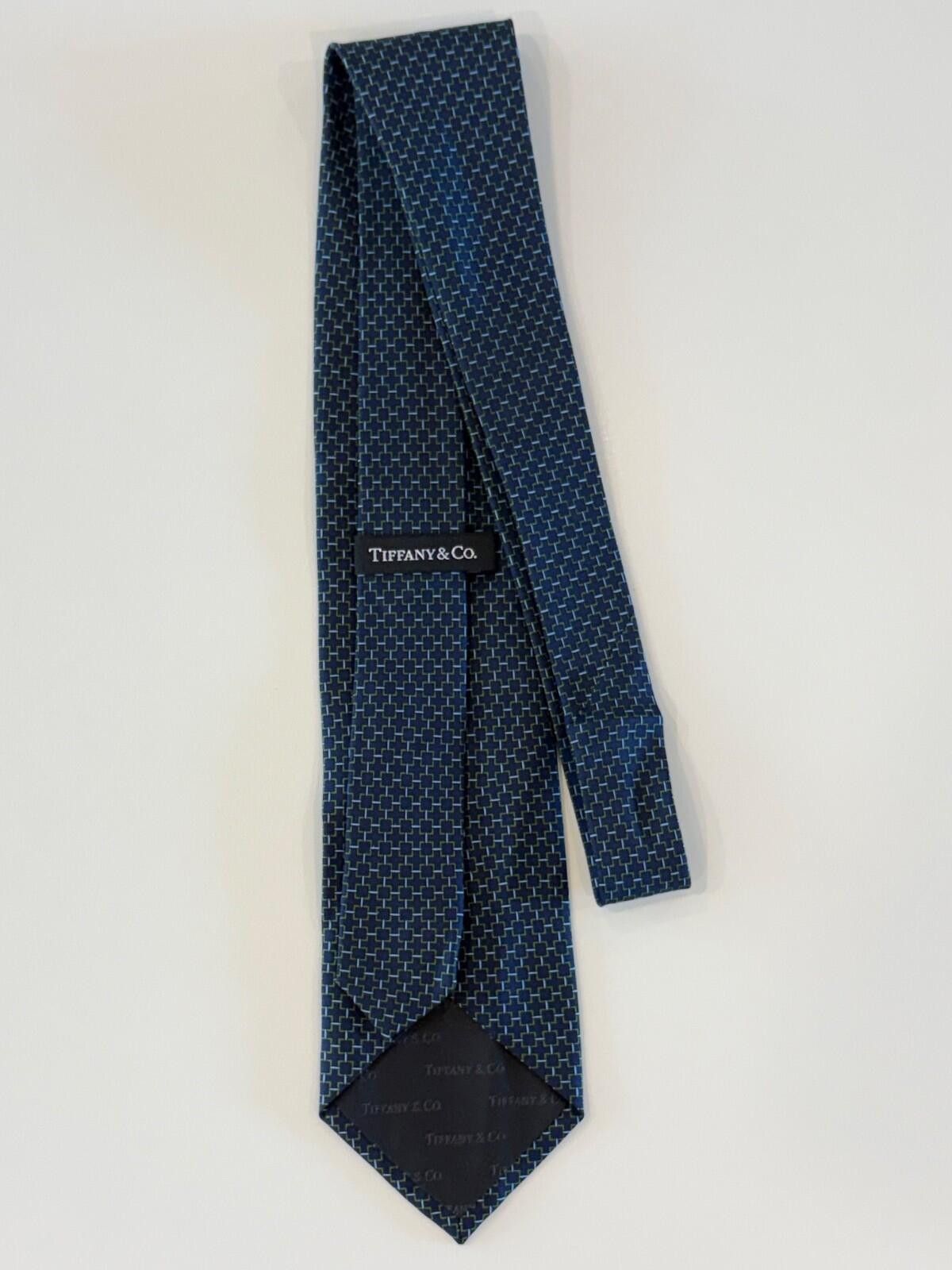 Tiffany & Co. Authentic Tiffany & Co. Mens 100% Silk Geometric Square Tie Size ONE SIZE - 1 Thumbnail