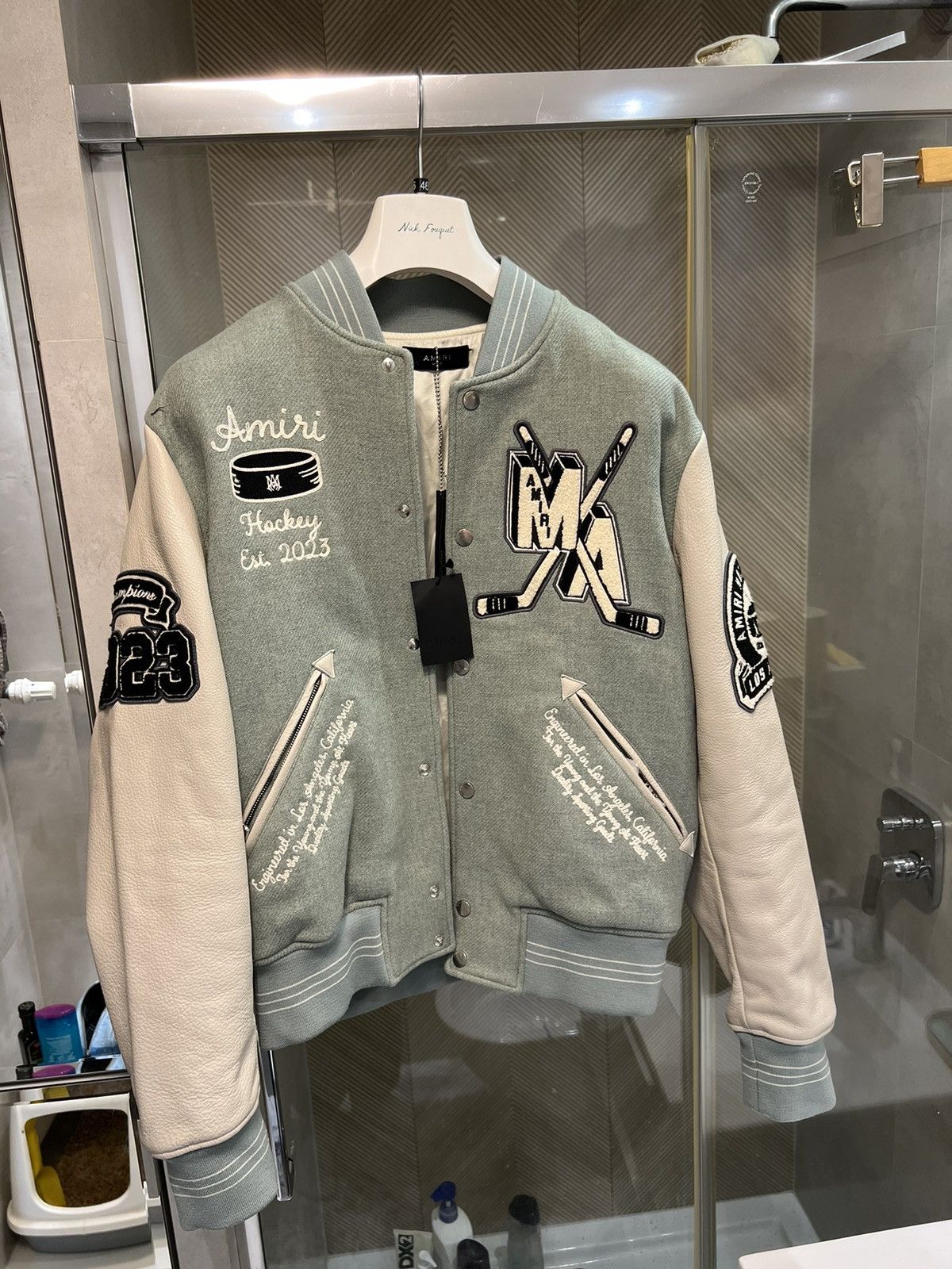 Amiri Amiri Fighters Forever varsity/baseball jacket | Grailed