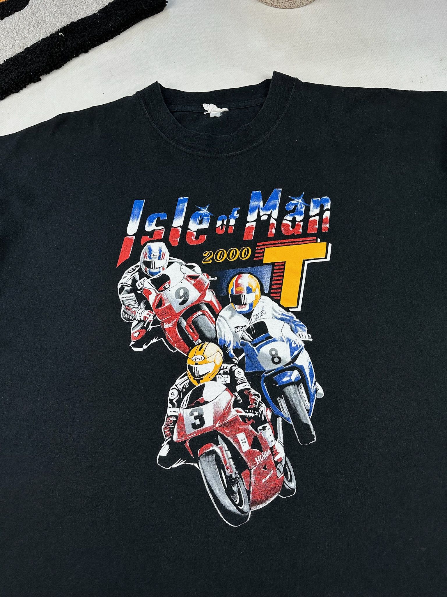 Hanes Isle of Man vintage t shirt moto racing tee Size US XL / EU 56 / 4 - 3 Thumbnail