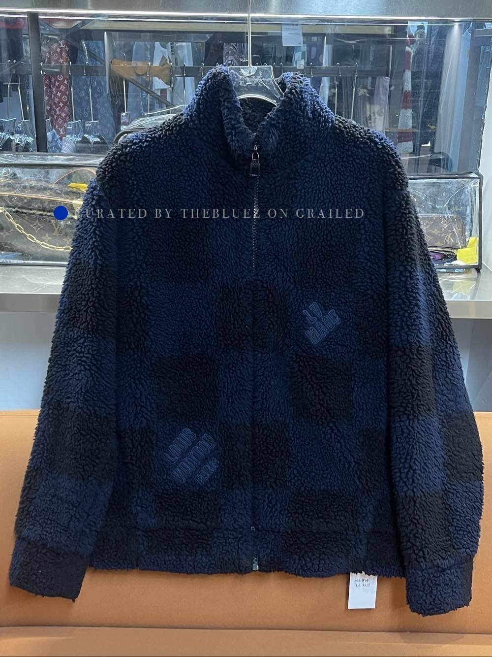 Louis Vuitton Check Fleece Jacket in Blue Size US L / EU 52-54 / 3 - 1 Thumbnail