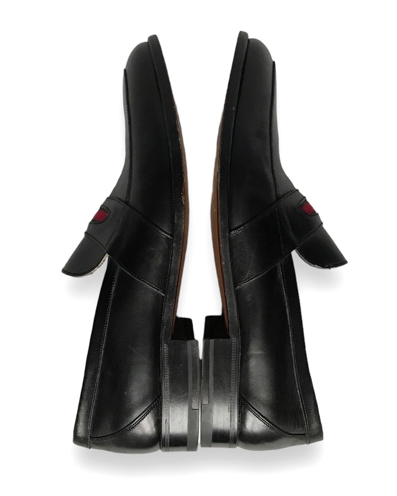 Gucci ICON GUCCI WEB SLIP ON LOAFERS BLACK SMOOTH LEATHER EU42 UK8 Size US 8.5 / EU 41-42 - 7 Thumbnail