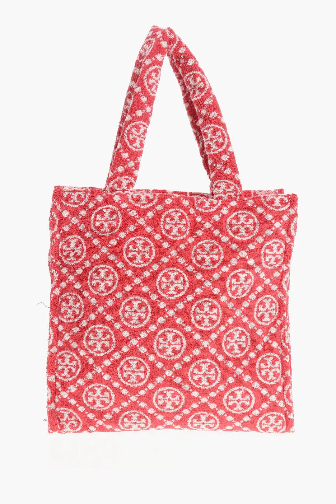 Tory Burch og1mm0426 Size: OS / Monogram Terry Tote Bag in Red Size ONE SIZE - 1 Thumbnail