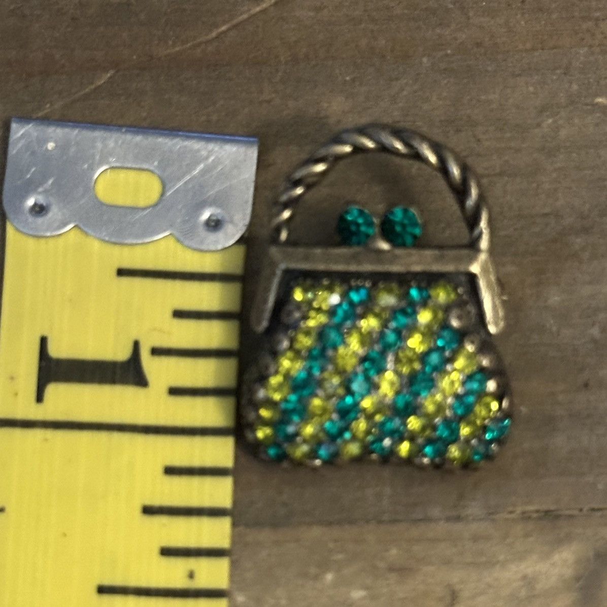 Vintage Vintage rhinestone purse brooch Size ONE SIZE - 2 Thumbnail