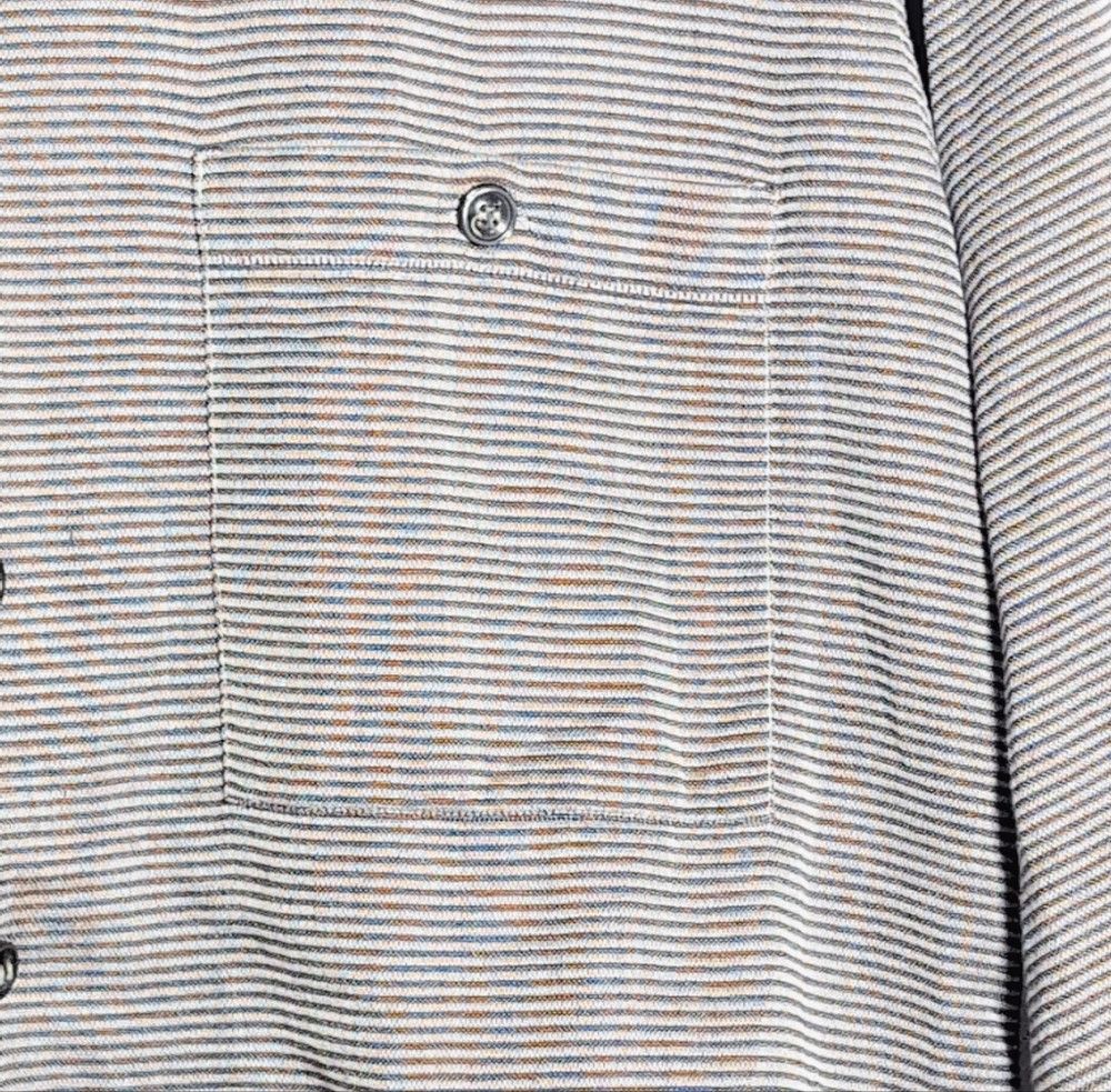Pal Zileri Pal Zileri Striped Shirt Sz M in Gray and White Size US M / EU 48-50 / 2 - 3 Thumbnail