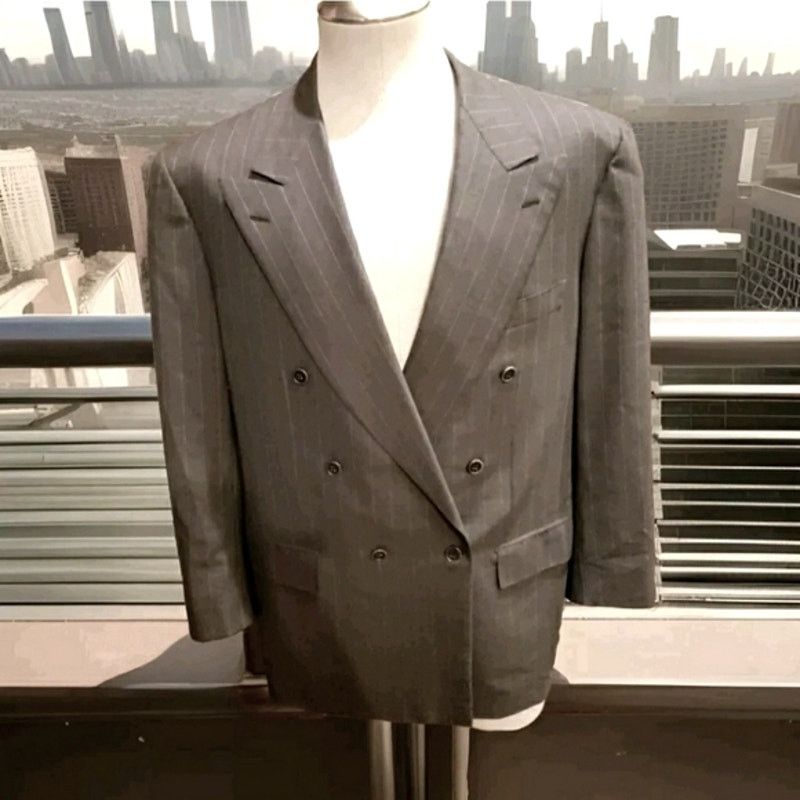 Brioni Brioni Gray 150 Super Wool Double Breasted Blazer Size 42 S Size 42S - 1 Thumbnail