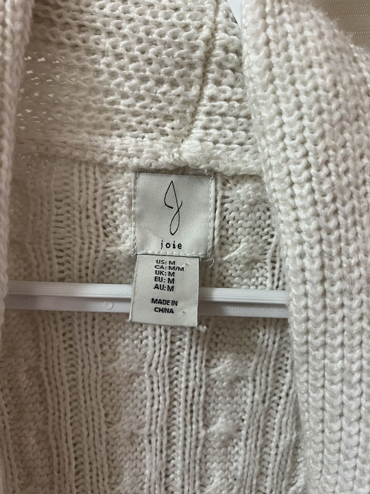 Joie Joie cream knitted open front cardigan size medium Size M / US 6-8 / IT 42-44 - 3 Thumbnail