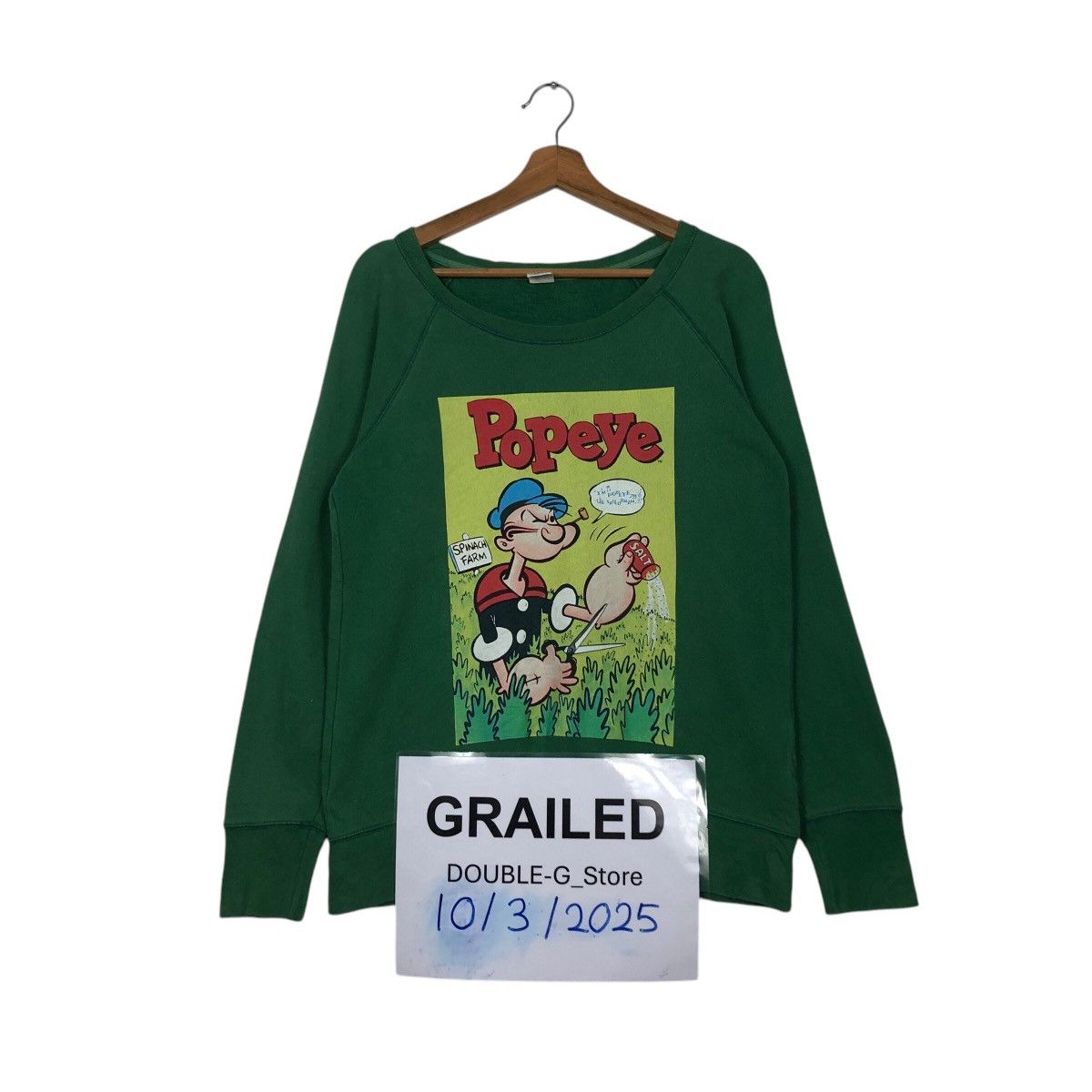 Cartoon Network 📌Vintage Cartoon Popeye Sweatshirt Big Logo Design Size US L / EU 52-54 / 3 - 1 Thumbnail