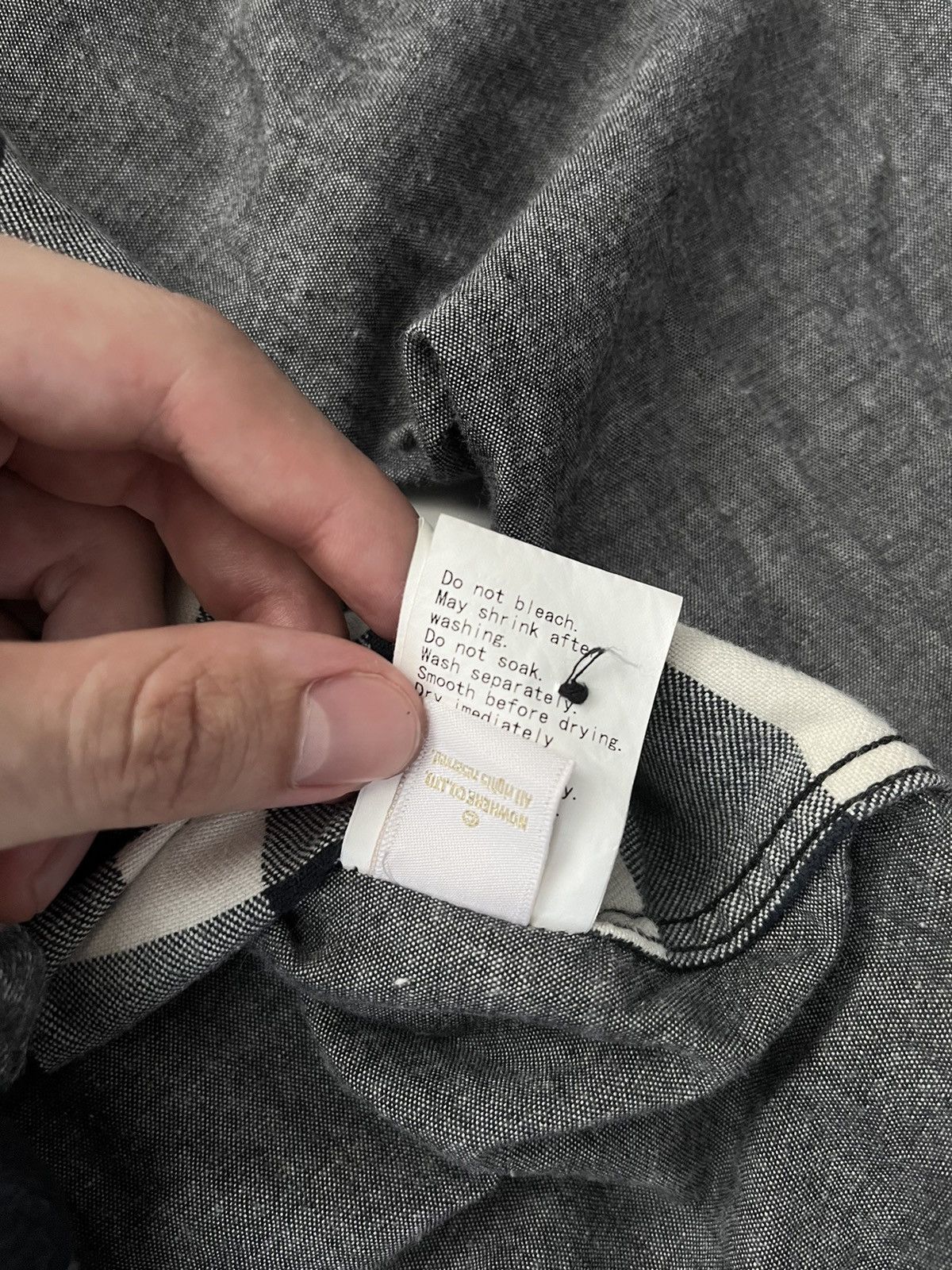 BAPE BAPEAREL INDUSTRY CHECK BUTTON UP LONGSLEEVE SHIRT