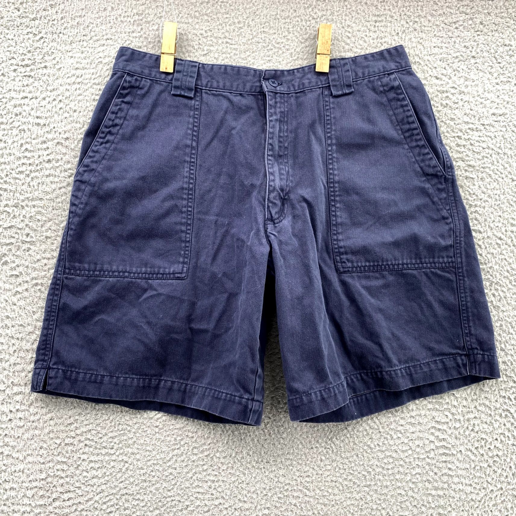 Nike Nike Golf Shorts 32 x 8 Navy Canvas Front Pocket 90's Performance Men's Nike Golf Shorts Size US 32 / EU 48 - 2 Thumbnail
