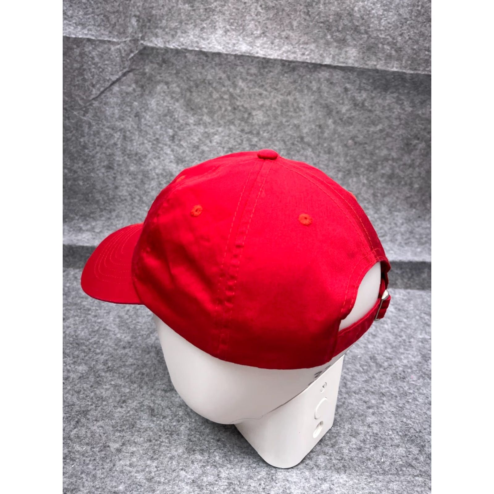 Vintage Wear Guard Bagels Hat Cap Adjustable One Size Red Cotton Polyester Blend Twill Baseball Cap Mens casual travel 90s theme Bagels Size ONE SIZE - 5 Thumbnail