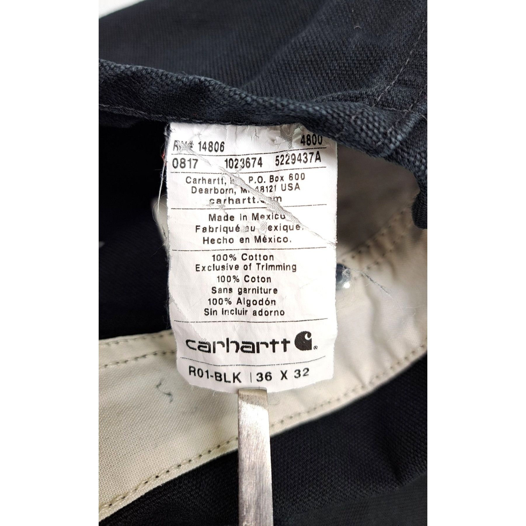Carhartt Carhartt Black Bib Overalls R01 Pocket Adjustable Straps Size US 36 / EU 52 - 6 Thumbnail