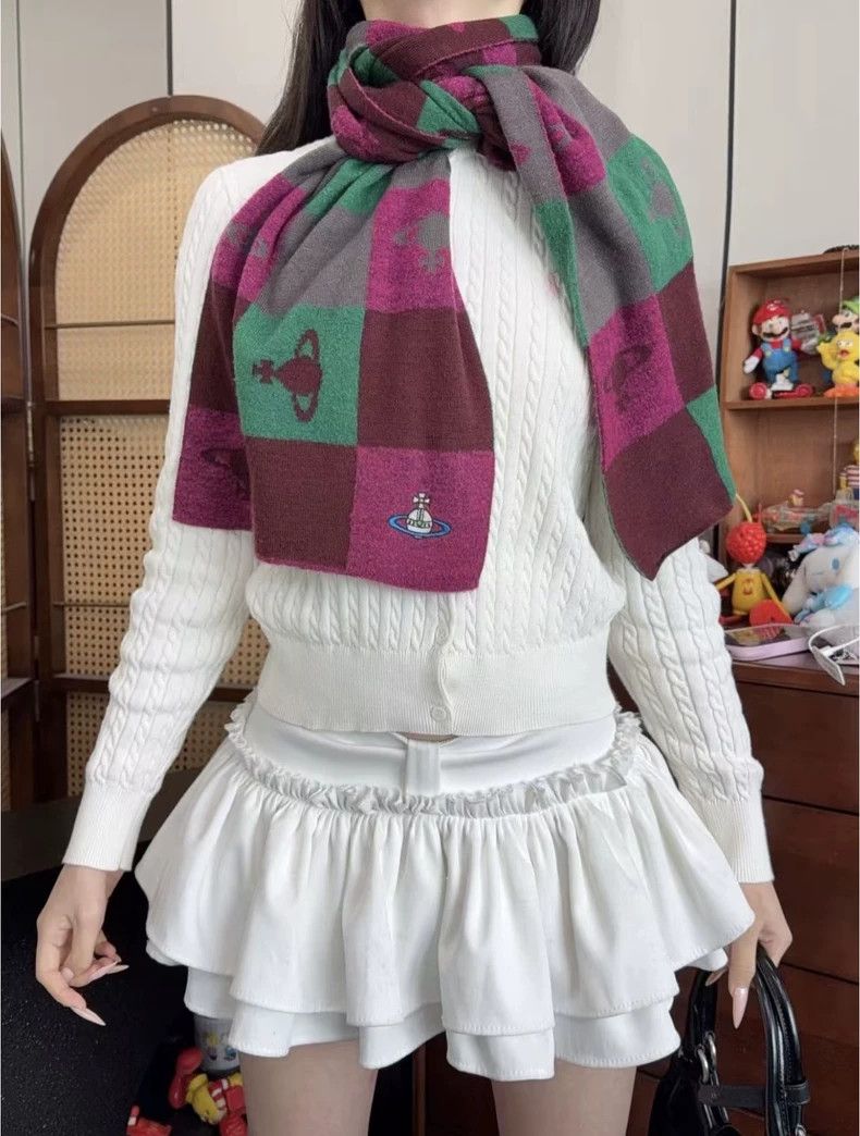 Vivienne Westwood Vivienne Westwood Saturn full moon scarf Size ONE SIZE - 2 Thumbnail