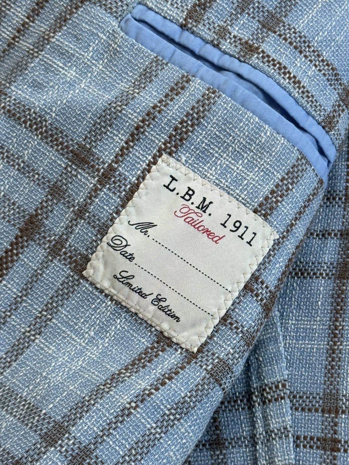 L.B.M. 1911 L.B.M. 1911 tailored Chekered wool blazer casual jacket Size 48R - 11 Thumbnail
