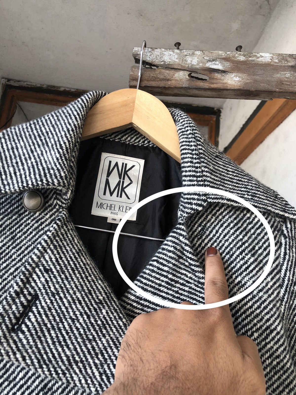 Michel Klein Vintage Michel Klein Wool Double Collar Jacket Size XS / US 0-2 / IT 36-38 - 9 Thumbnail