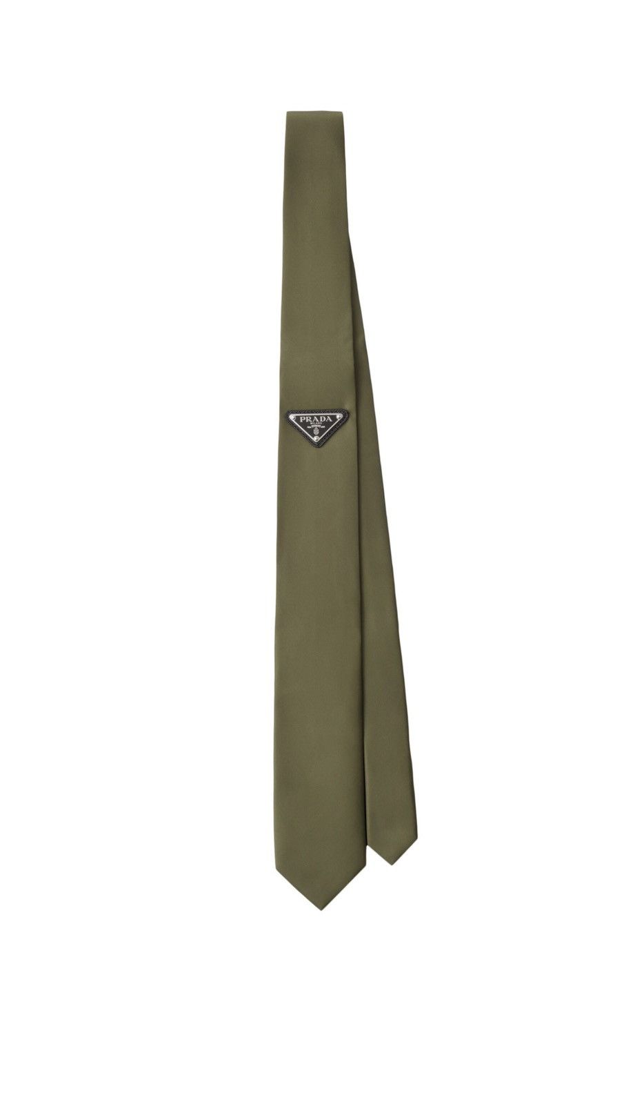 image of Prada Re-Nylon Gabardine Tie in Olive/Green, Men's