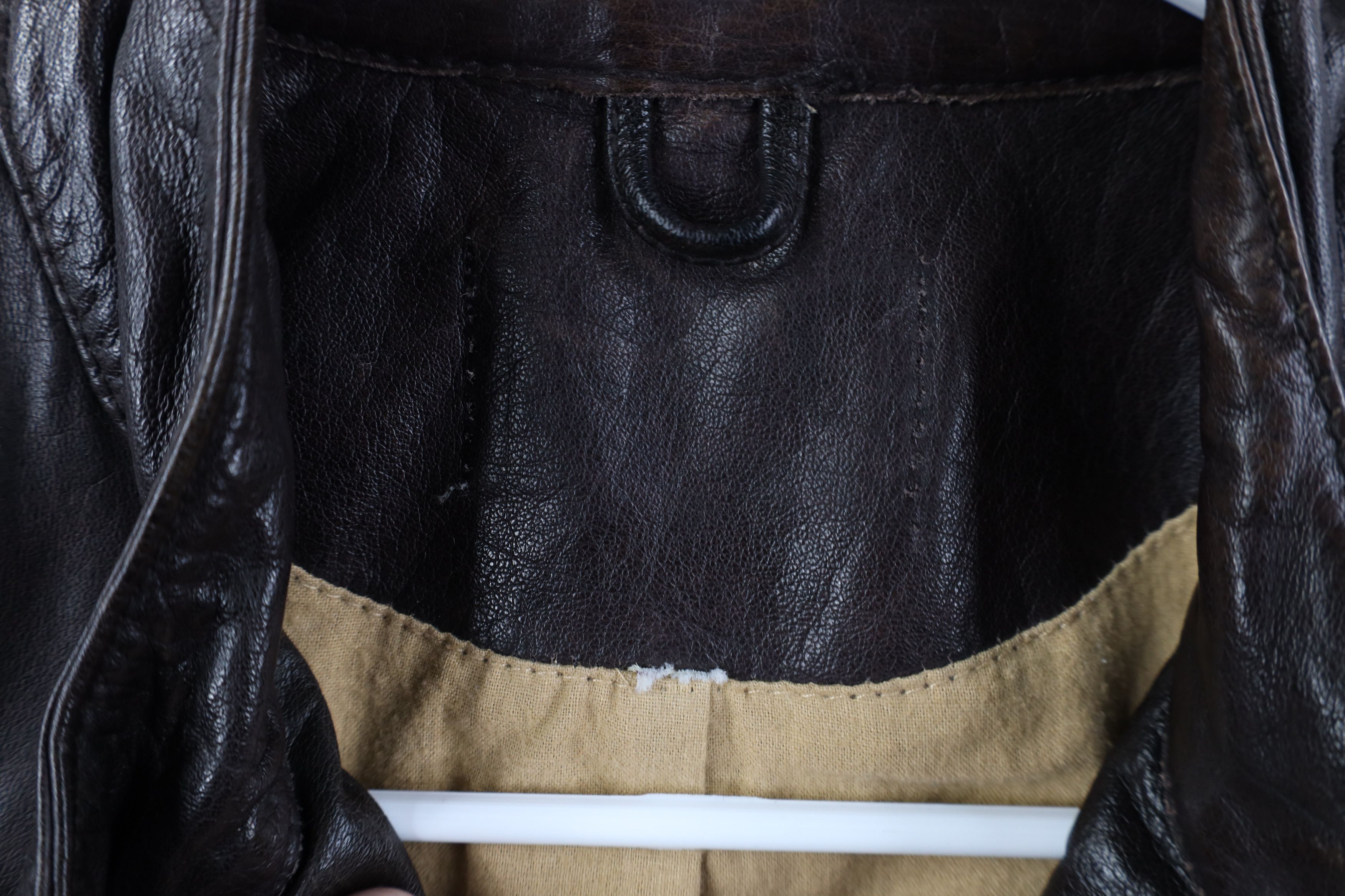 Vintage Vintage 90s Y2K Streetwear Cropped Leather Moto Jacket Size M / US 6-8 / IT 42-44 - 9 Thumbnail