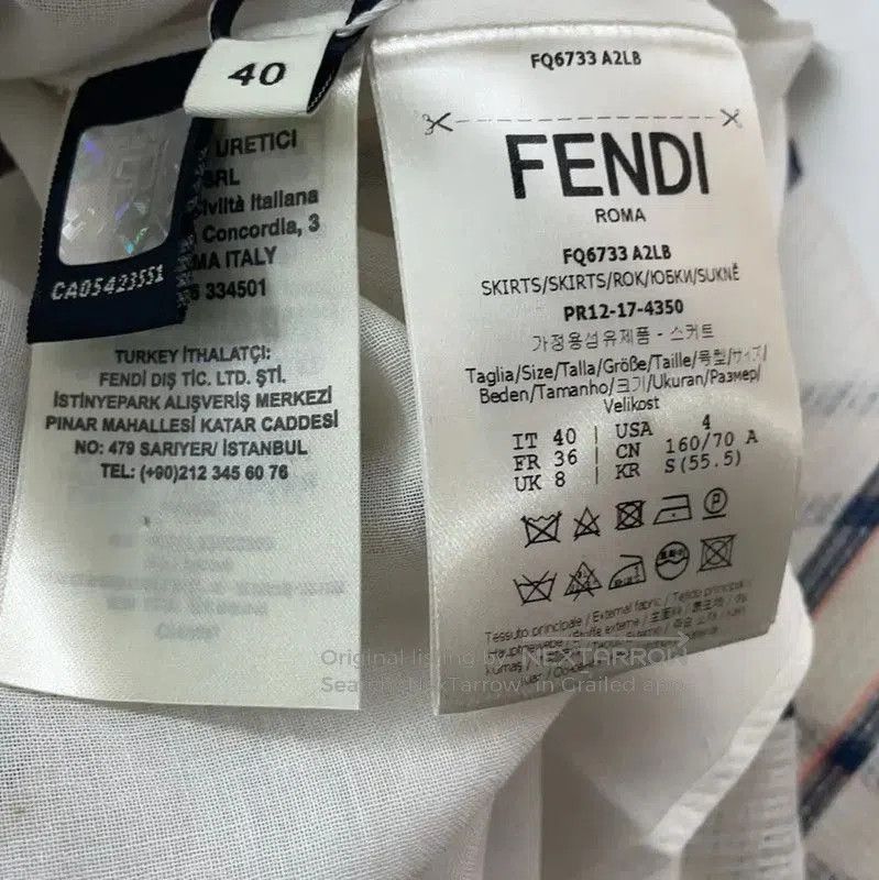 Fendi Fendi Color Block Silk Midi Skirt . Size 23" - 4 Thumbnail
