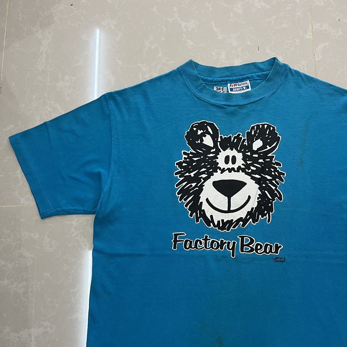 Vintage Vintage 80s Factory Bear Tee Skateboard Motorcross Bmx Tee Size US L / EU 52-54 / 3 - 3 Thumbnail