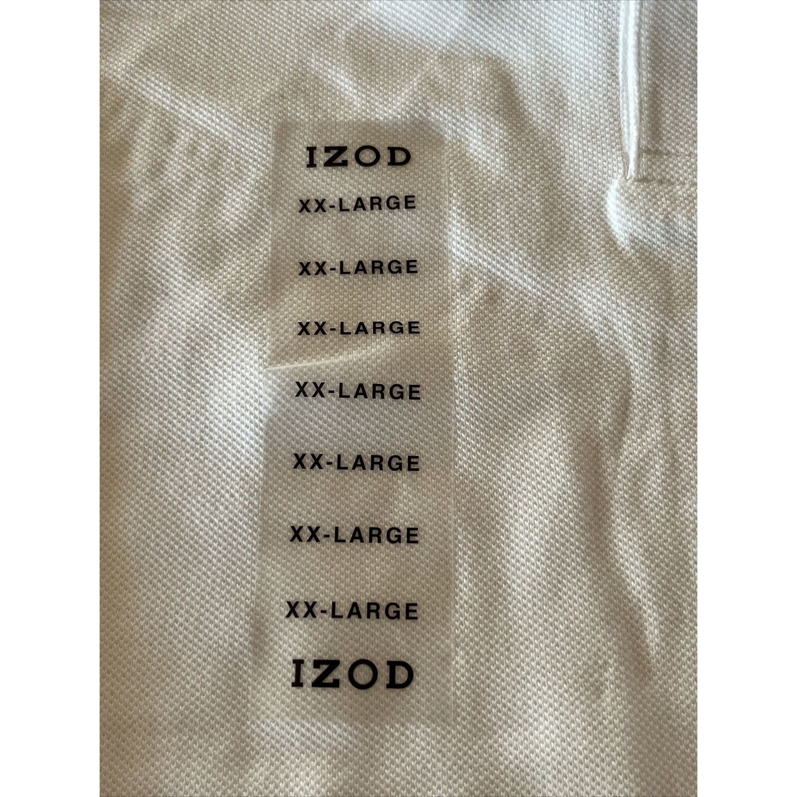 Izod Izod Men Silk Wash Polo Shirt Size XXL White Solid SS Cotton Size US XXL / EU 58 / 5 - 5 Thumbnail
