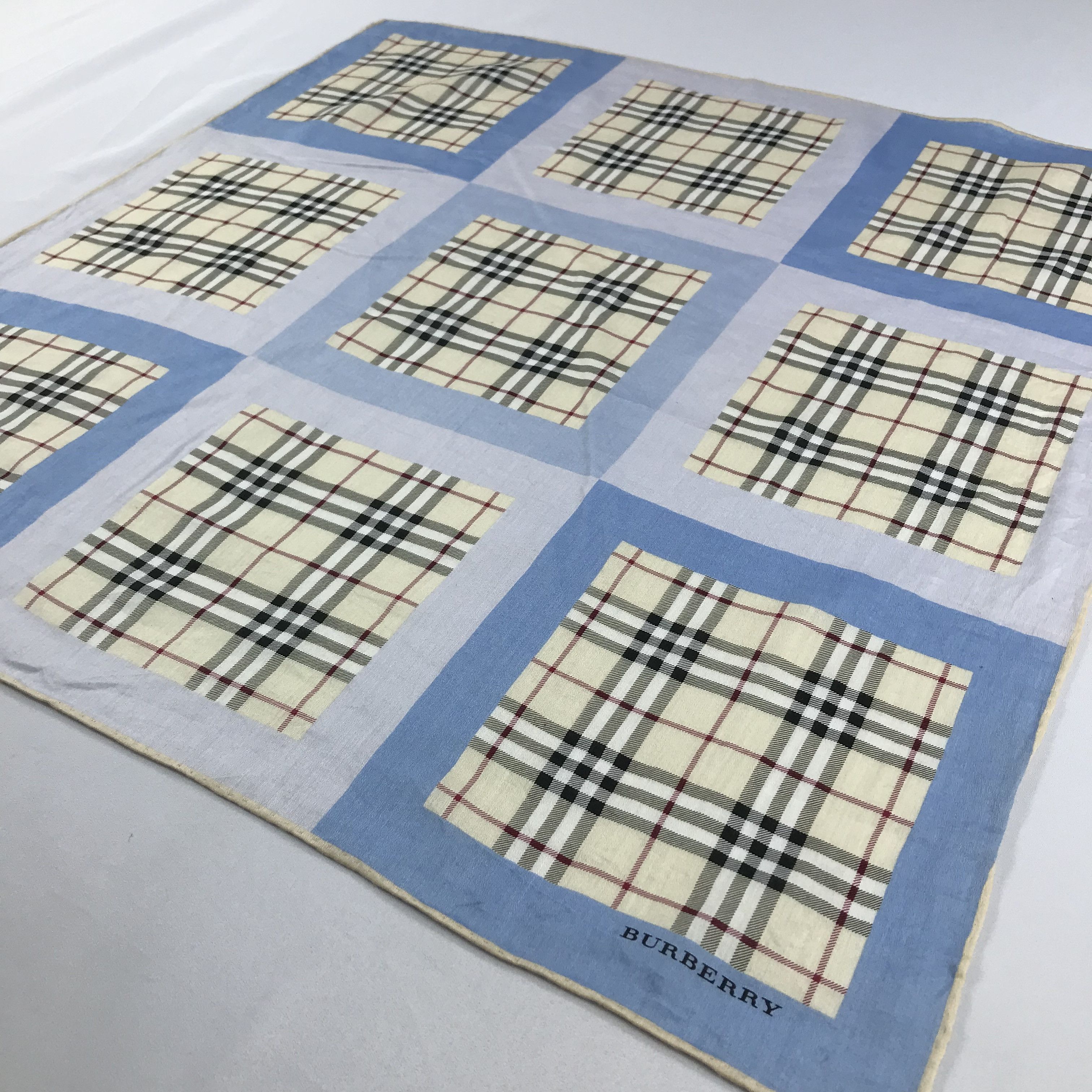 Burberry × Vintage Burberry Bandana / Handkerchief / Neckerchief - S2259 Size ONE SIZE - 2 Thumbnail