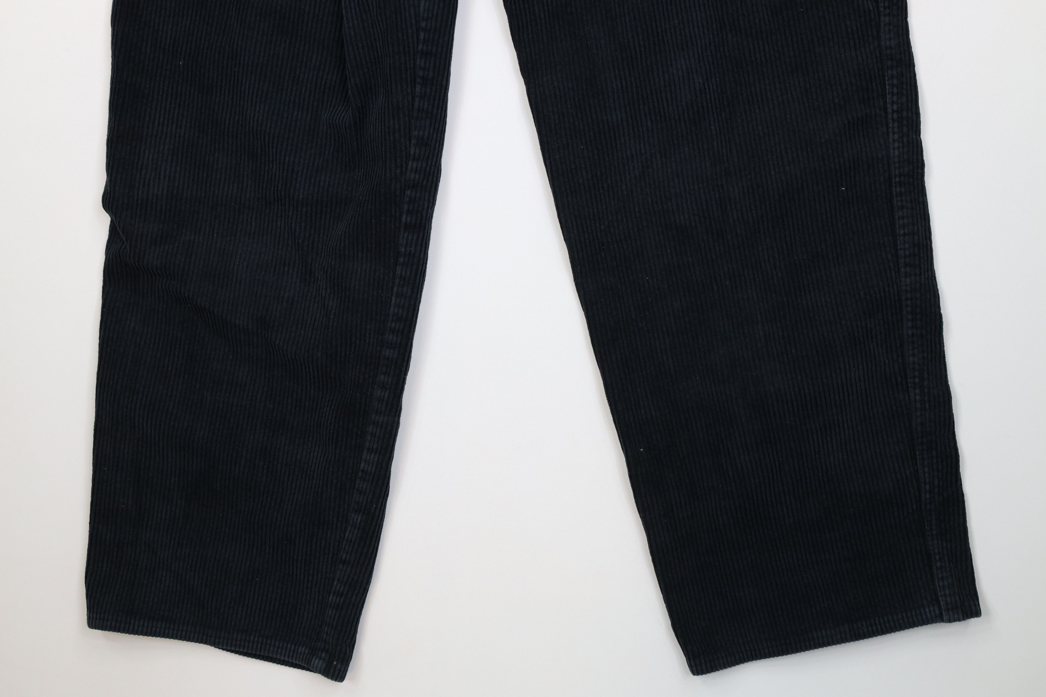 Vintage Vintage 90s Streetwear Wide Leg Corduroy Chino Pants Black Size 27" / US 4 / IT 40 - 11 Thumbnail