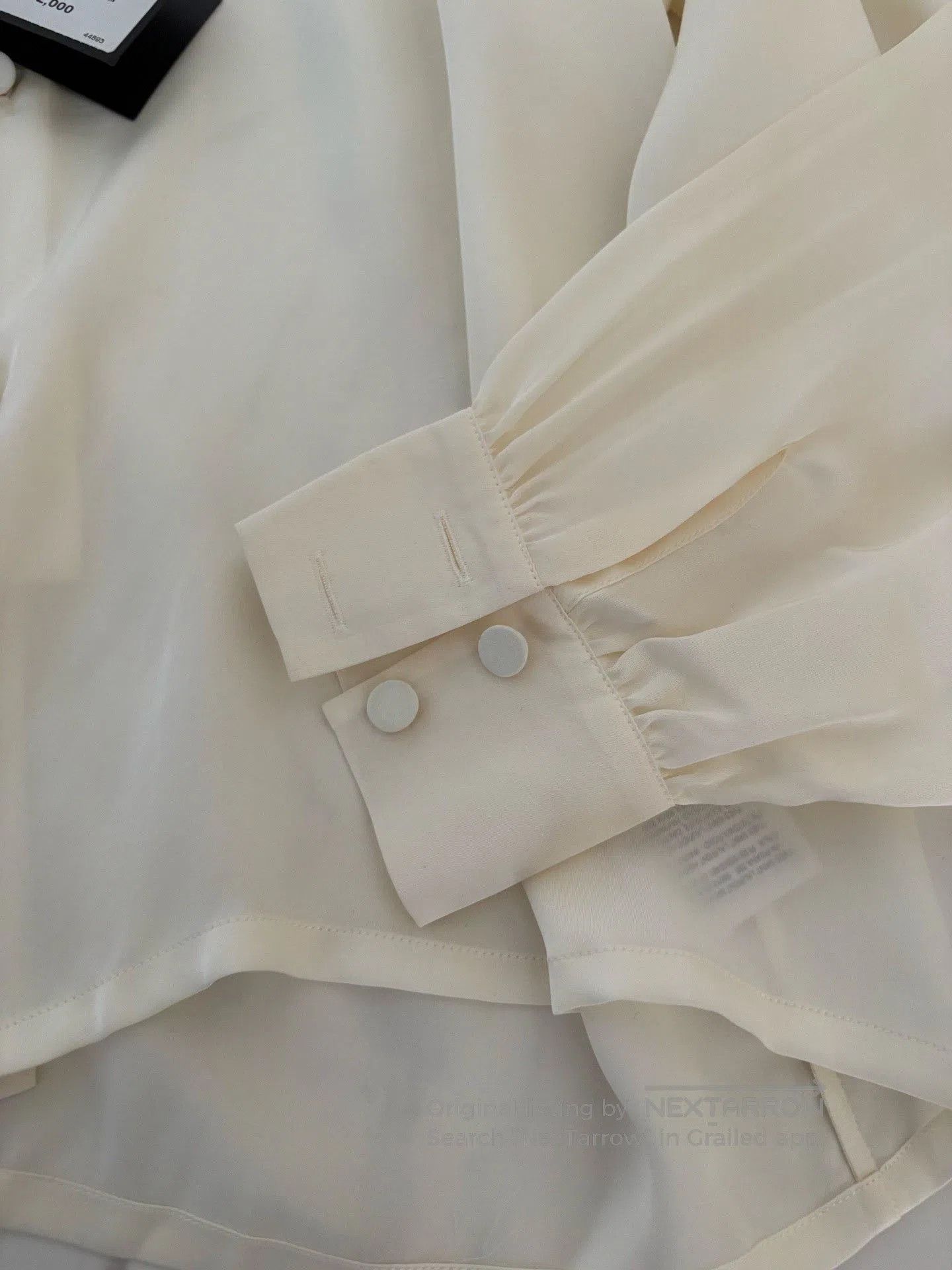 Saint Laurent Paris Saint Laurent Men's Beige Silk Shirt. Size US XXS / EU 40 - 5 Thumbnail