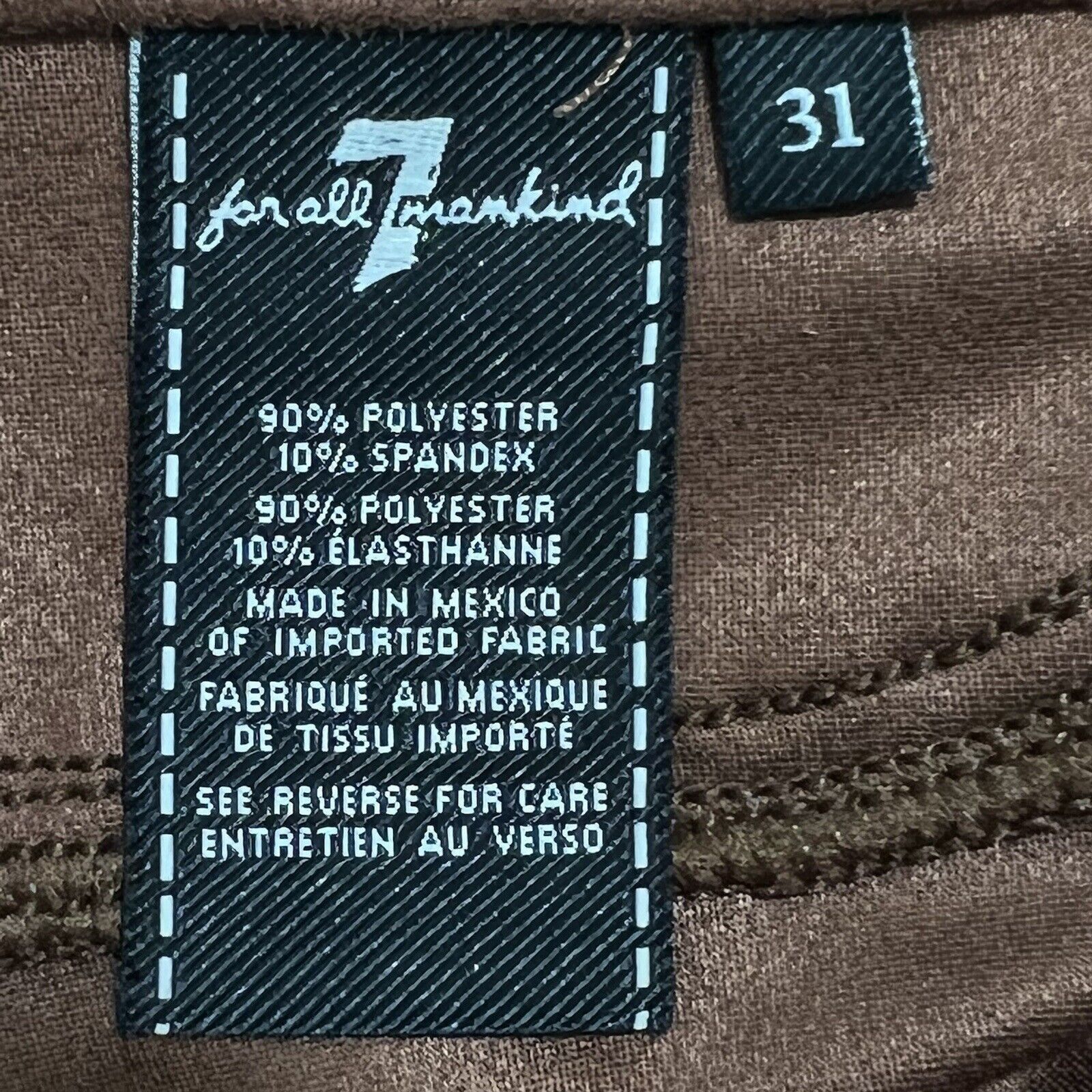 7 For All Mankind 7 For All Mankind Suede Ankle Mid Rise Skinny Stretch Pants Size 31" - 4 Thumbnail