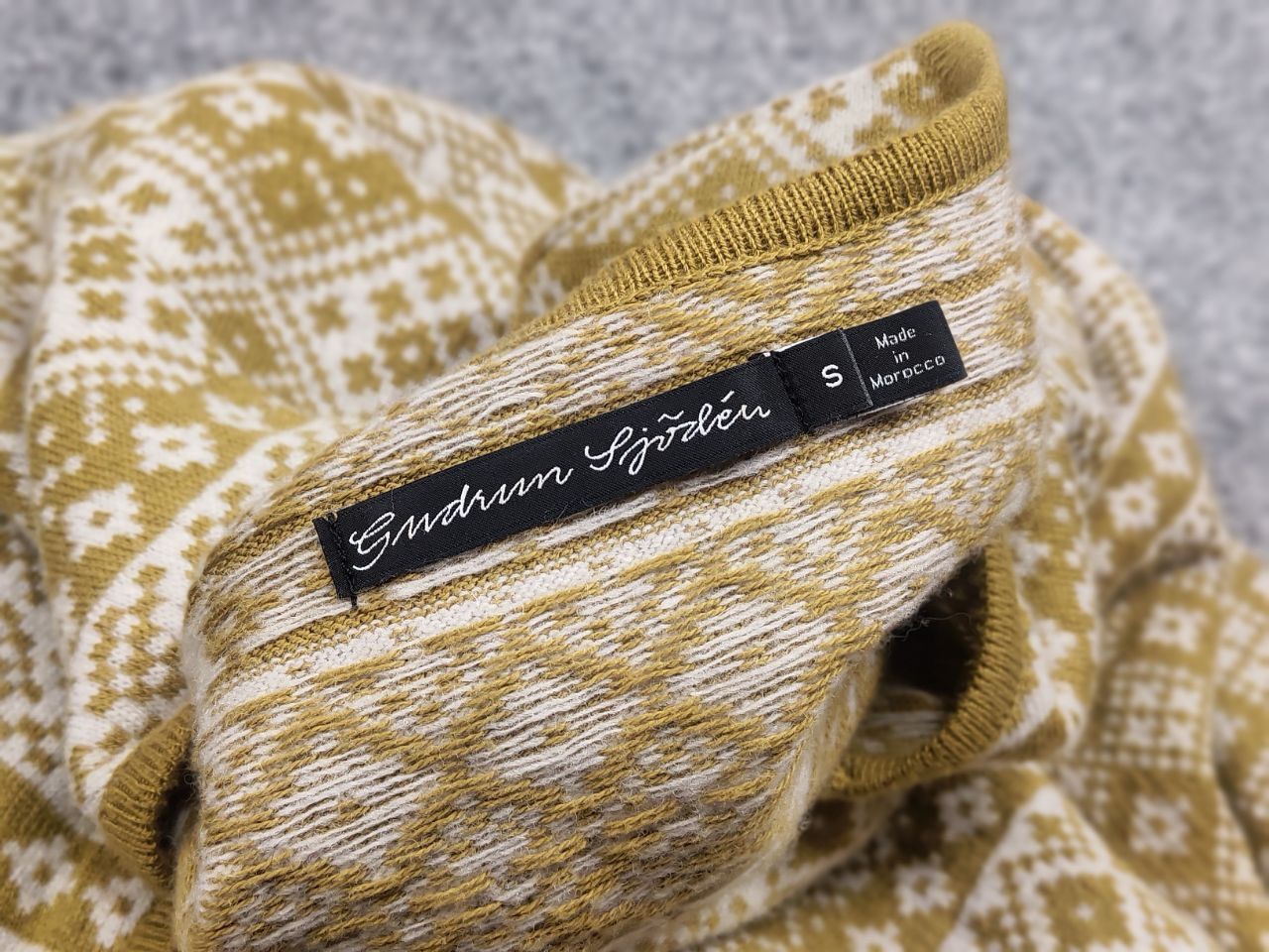 Gudrun Sjoden Gudrun Grenz zip Wool Blend Yellow pattern Seater cardigan Size S / US 4 / IT 40 - 11 Thumbnail