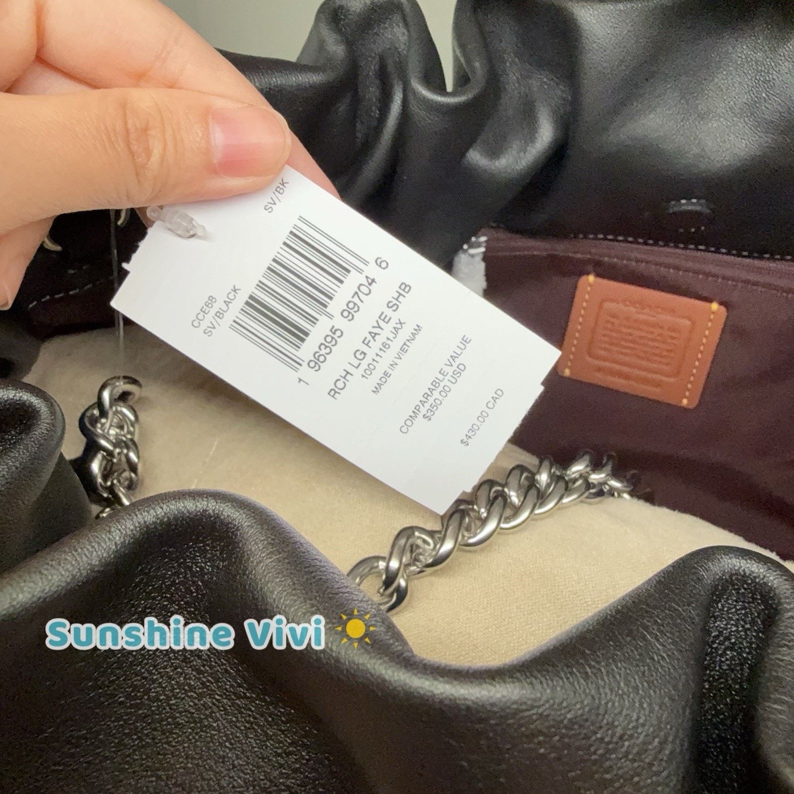 Coach NWT Coach Faye Large Shoulder Bag CCE68 leather Silver/Black Size ONE SIZE - 6 Thumbnail