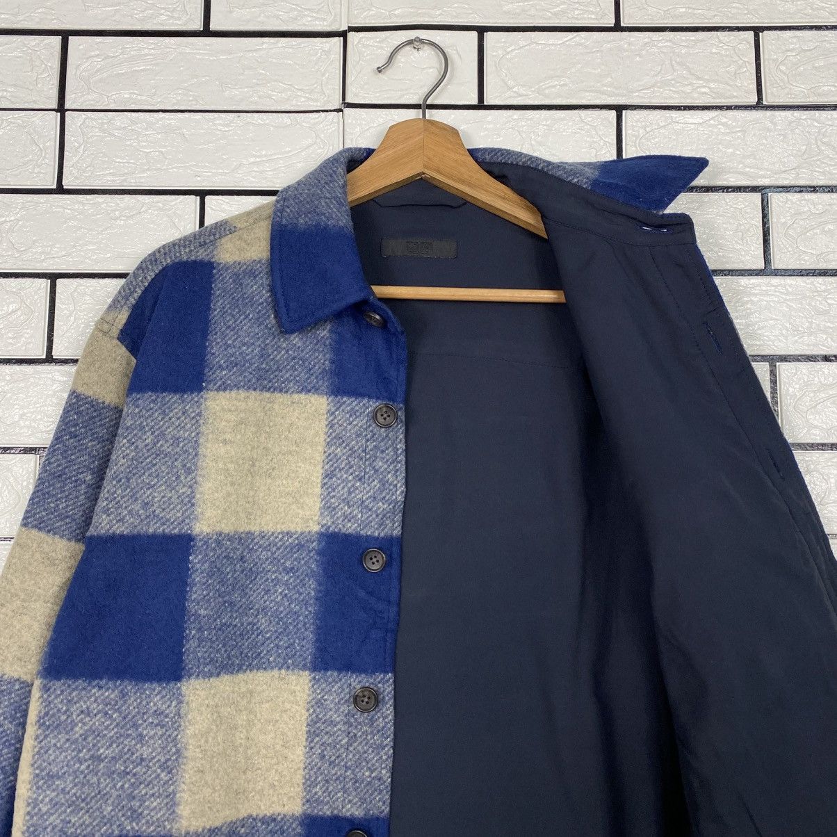 Japanese Brand 📌Vintage Wool Button Jacket Uniqlo Tartan Issey Miyake Size US S / EU 44-46 / 1 - 13 Thumbnail