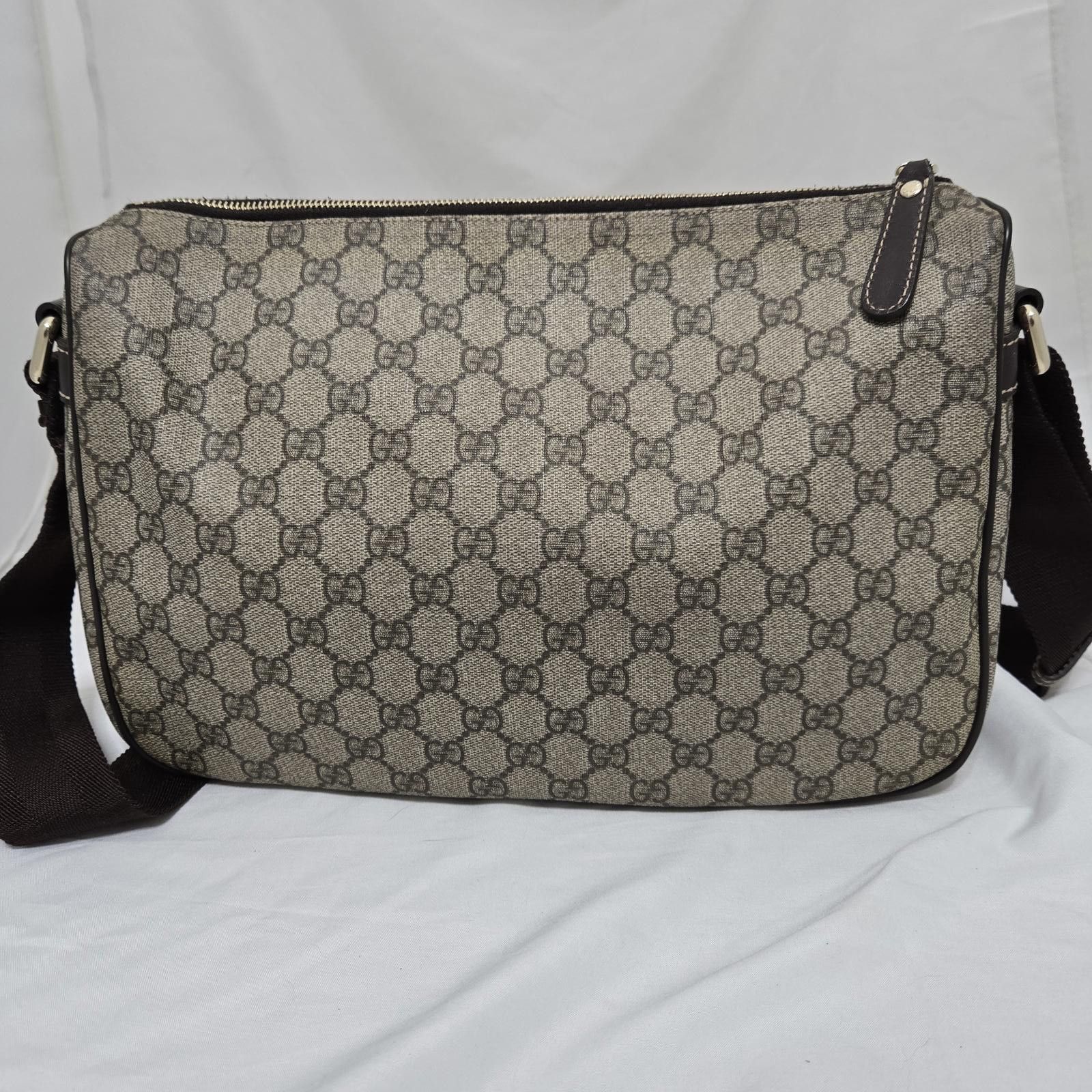 Gucci Gucci Messenger Bag GG Supreme Canvas Leather Trim Italy Size ONE SIZE - 3 Thumbnail