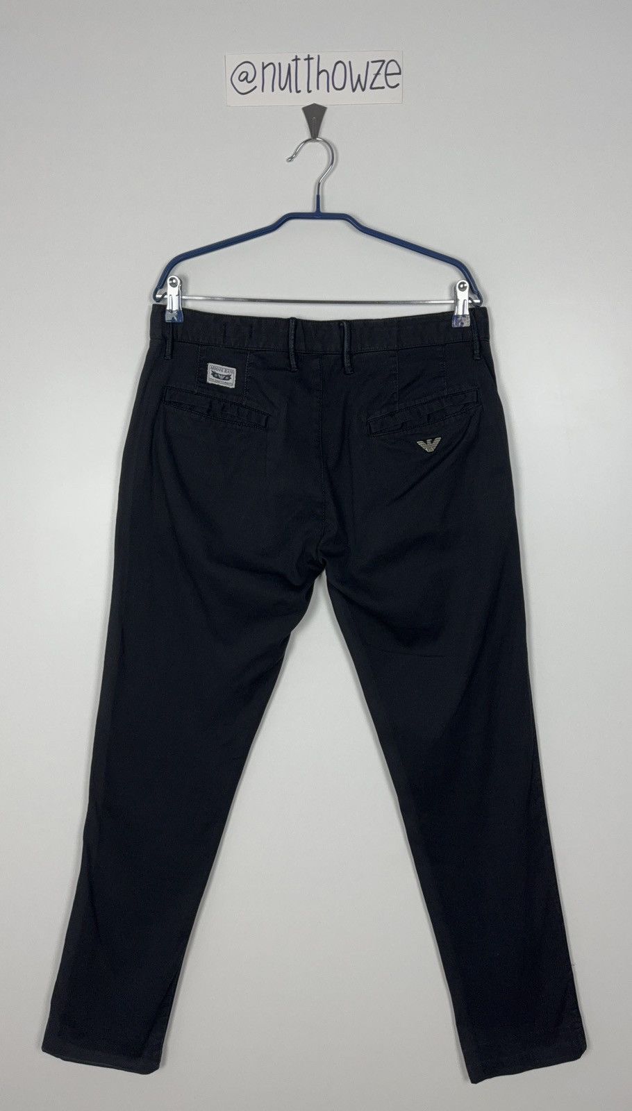 Armani Armani Jeans Slim Fit PS15 Navy Cotton Pants Size US 32 / EU 48 - 2 Thumbnail