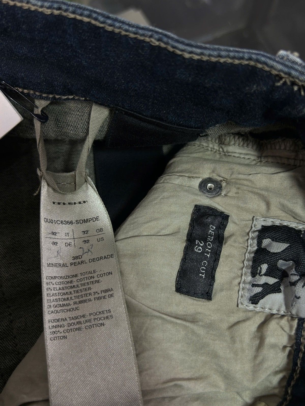 Rick Owens Drkshdw Rick Owens Drkshdw Detroit Cut Mineral Pearl Degrade Size US 29 - 4 Thumbnail